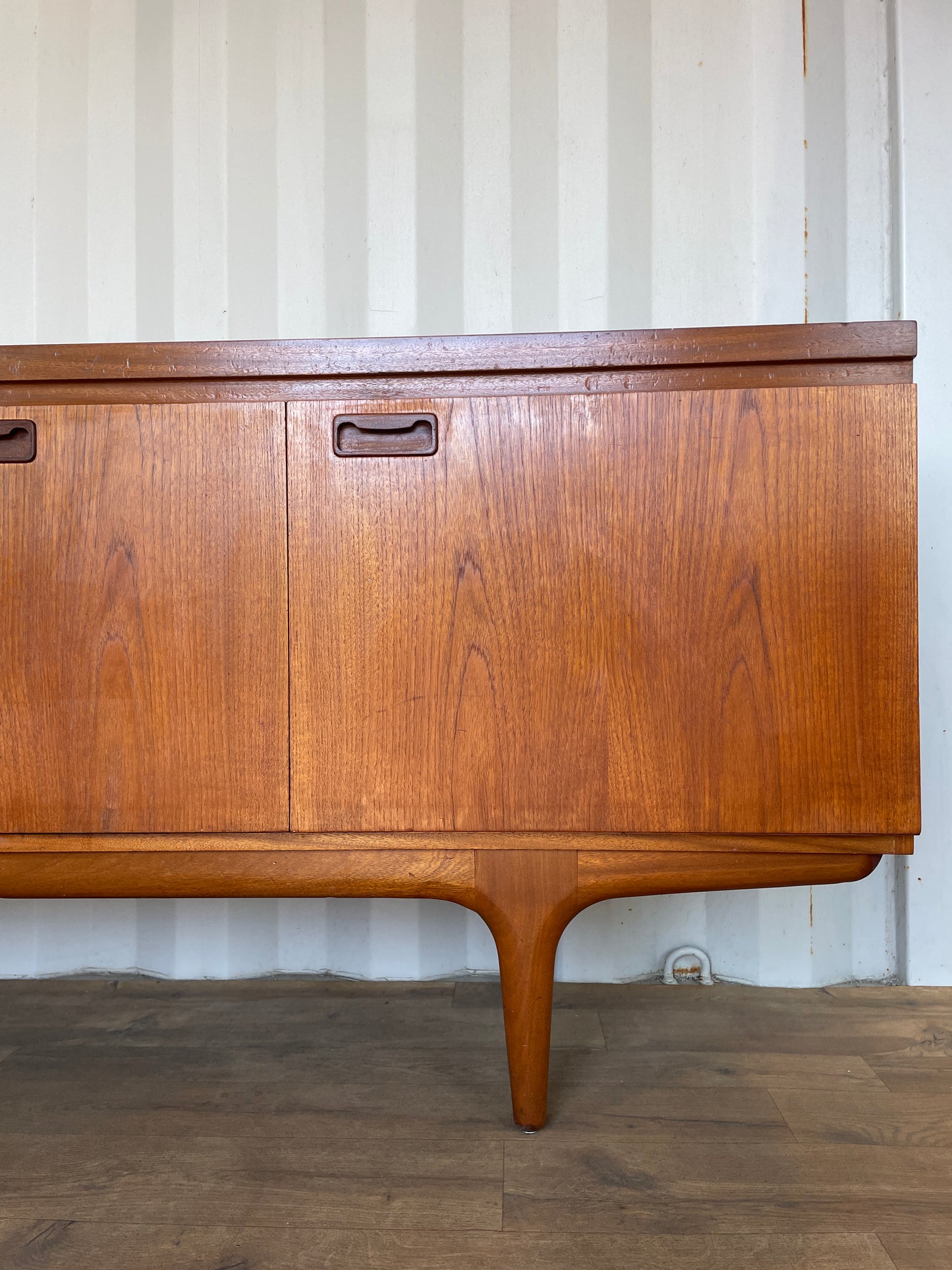 Large Vintage Teak Sideboard by Greaves & Thomas – Mid Century Modern 220cm Danish Style Credenza