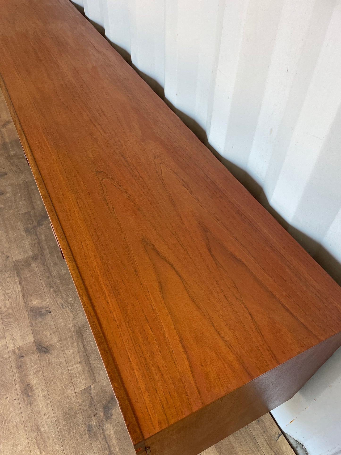 Large Vintage Teak Sideboard by Greaves & Thomas – Mid Century Modern 220cm Danish Style Credenza