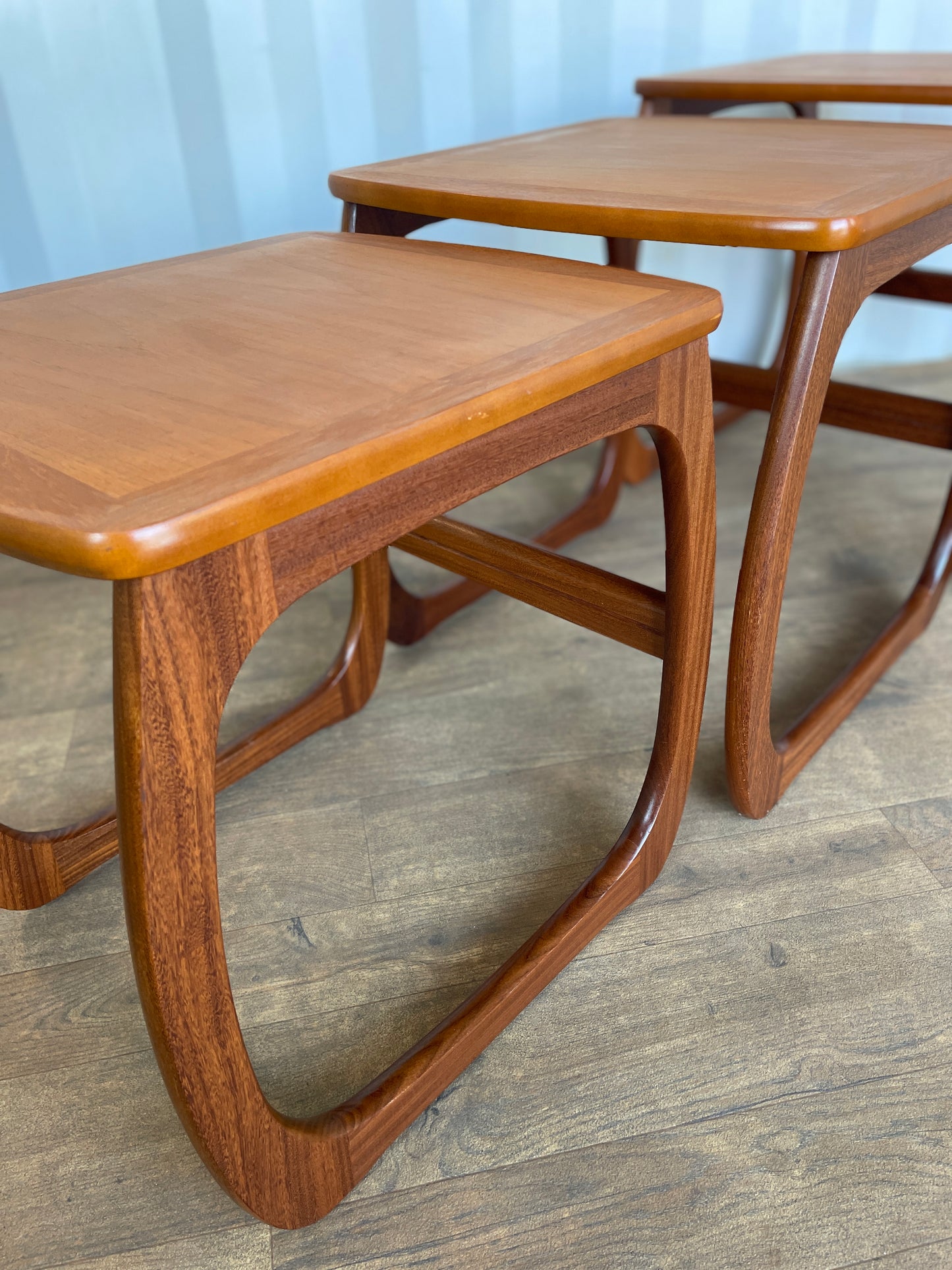 Vintage Teak Nest of Tables by Nathan Furniture – Mid Century Modern Set of 3 Side Tables
