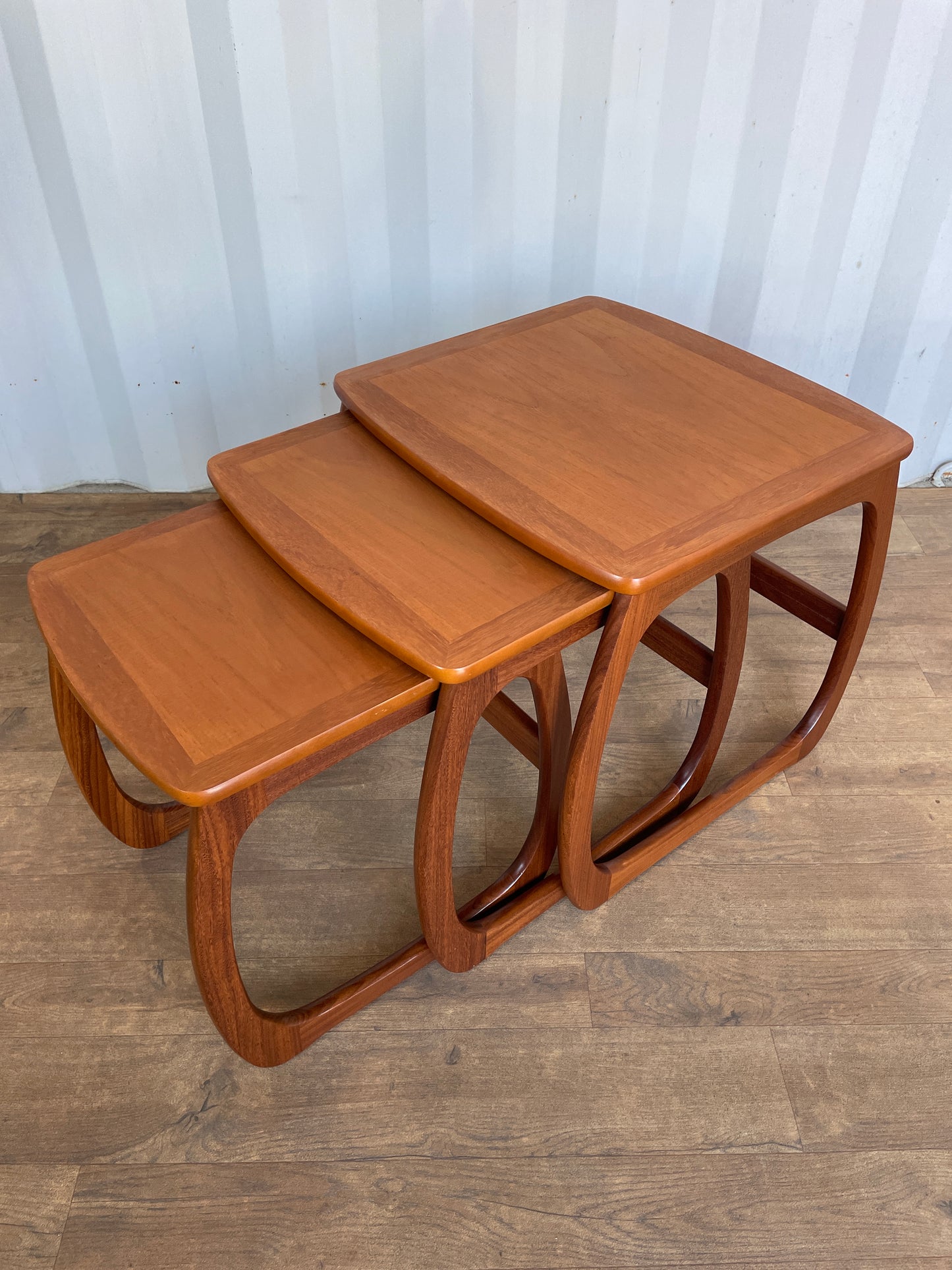 Vintage Teak Nest of Tables by Nathan Furniture – Mid Century Modern Set of 3 Side Tables