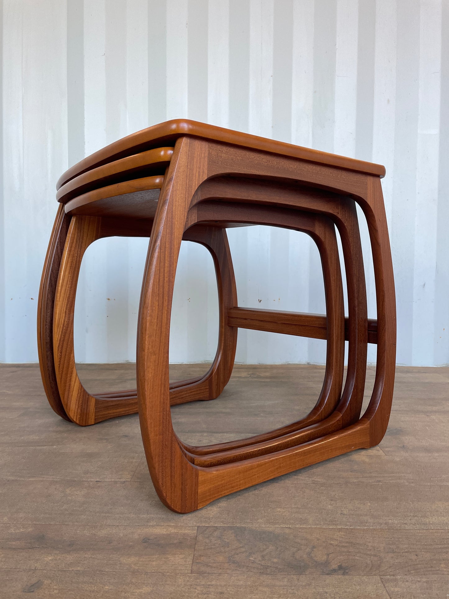 Vintage Teak Nest of Tables by Nathan Furniture – Mid Century Modern Set of 3 Side Tables