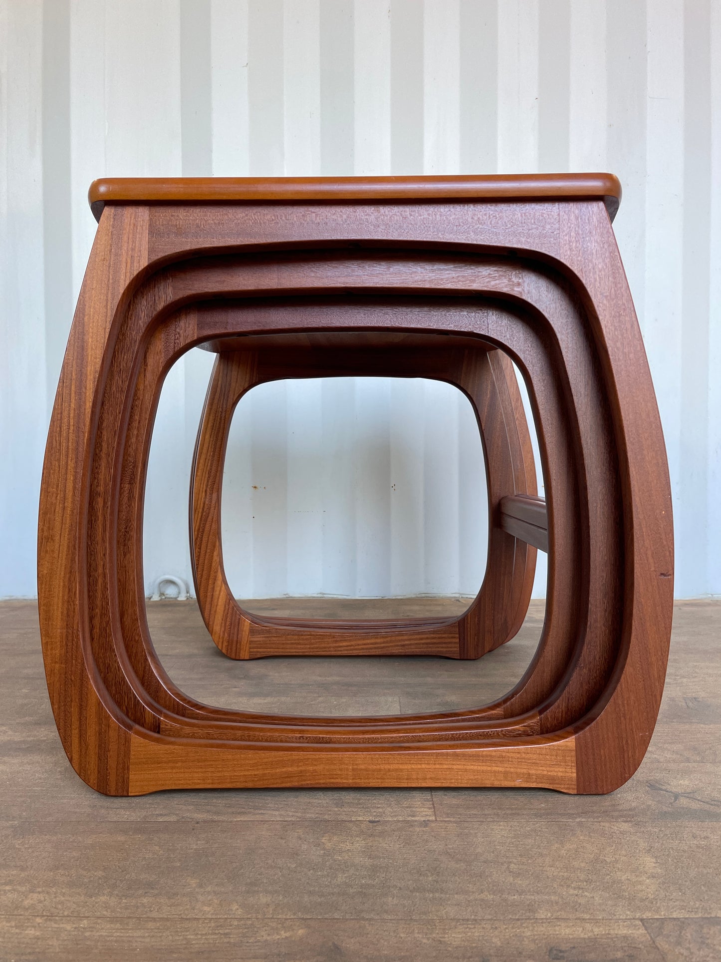 Vintage Teak Nest of Tables by Nathan Furniture – Mid Century Modern Set of 3 Side Tables