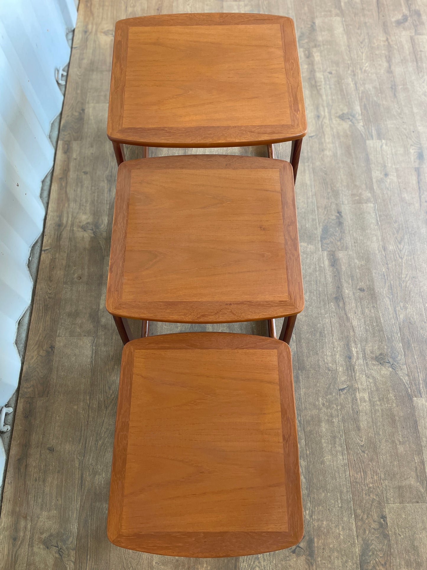 Vintage Teak Nest of Tables by Nathan Furniture – Mid Century Modern Set of 3 Side Tables