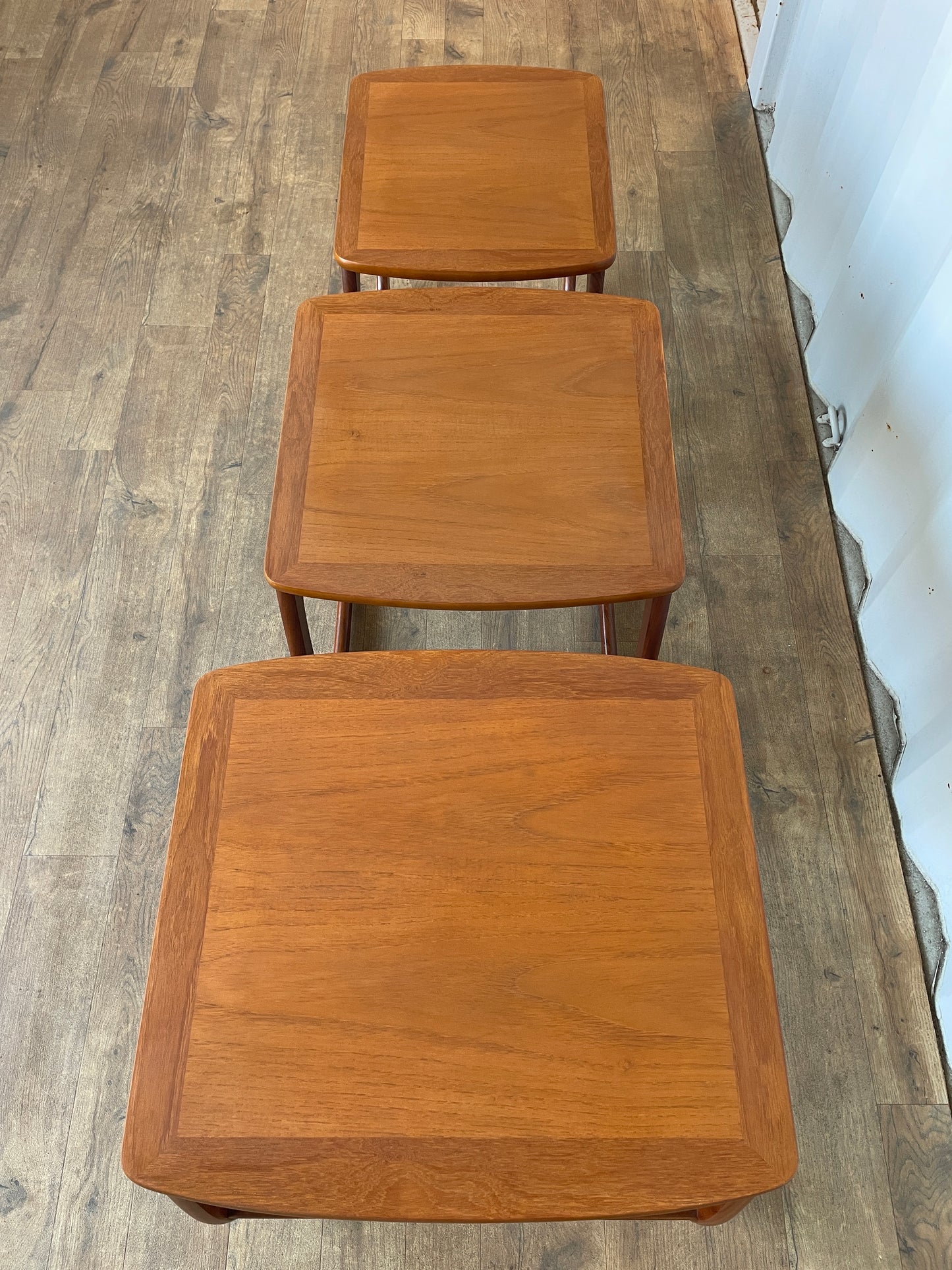 Vintage Teak Nest of Tables by Nathan Furniture – Mid Century Modern Set of 3 Side Tables