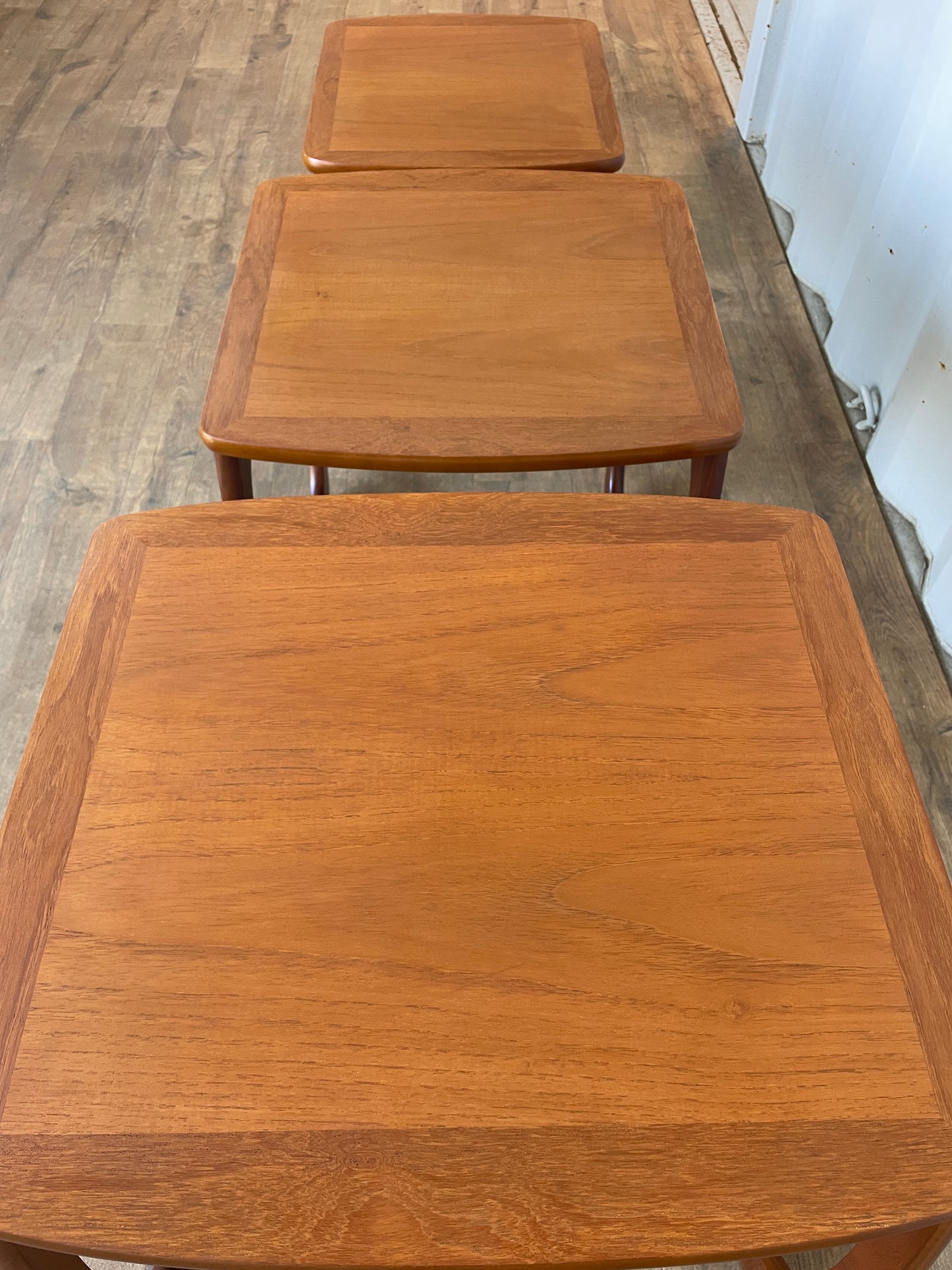 Vintage Teak Nest of Tables by Nathan Furniture – Mid Century Modern Set of 3 Side Tables