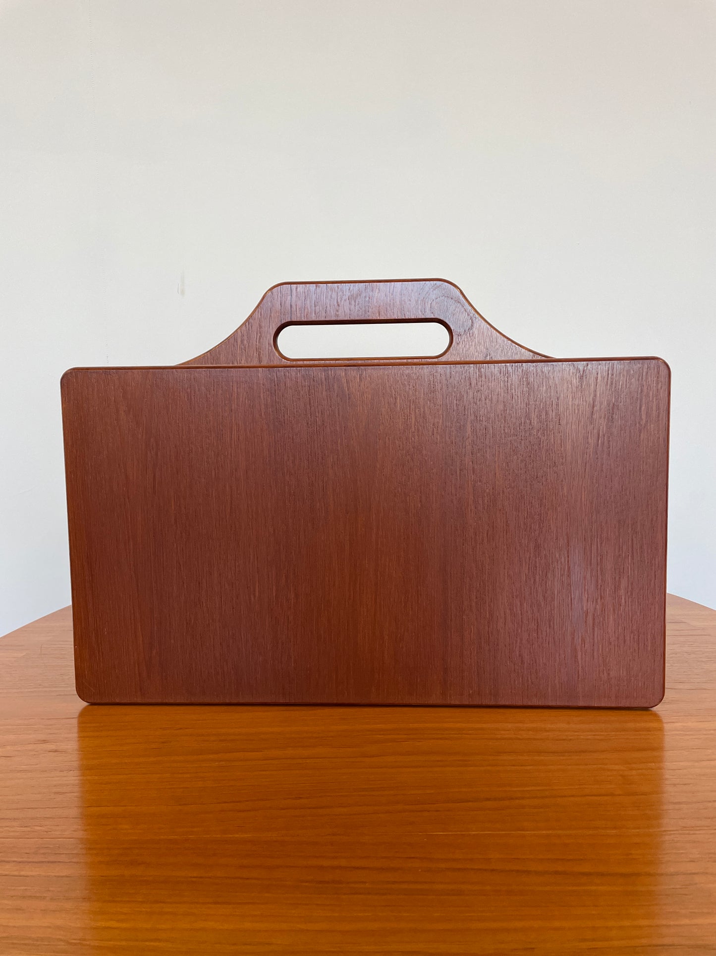 Danish Vintage Vinyl Record Holder / Magazine Rack - Teak