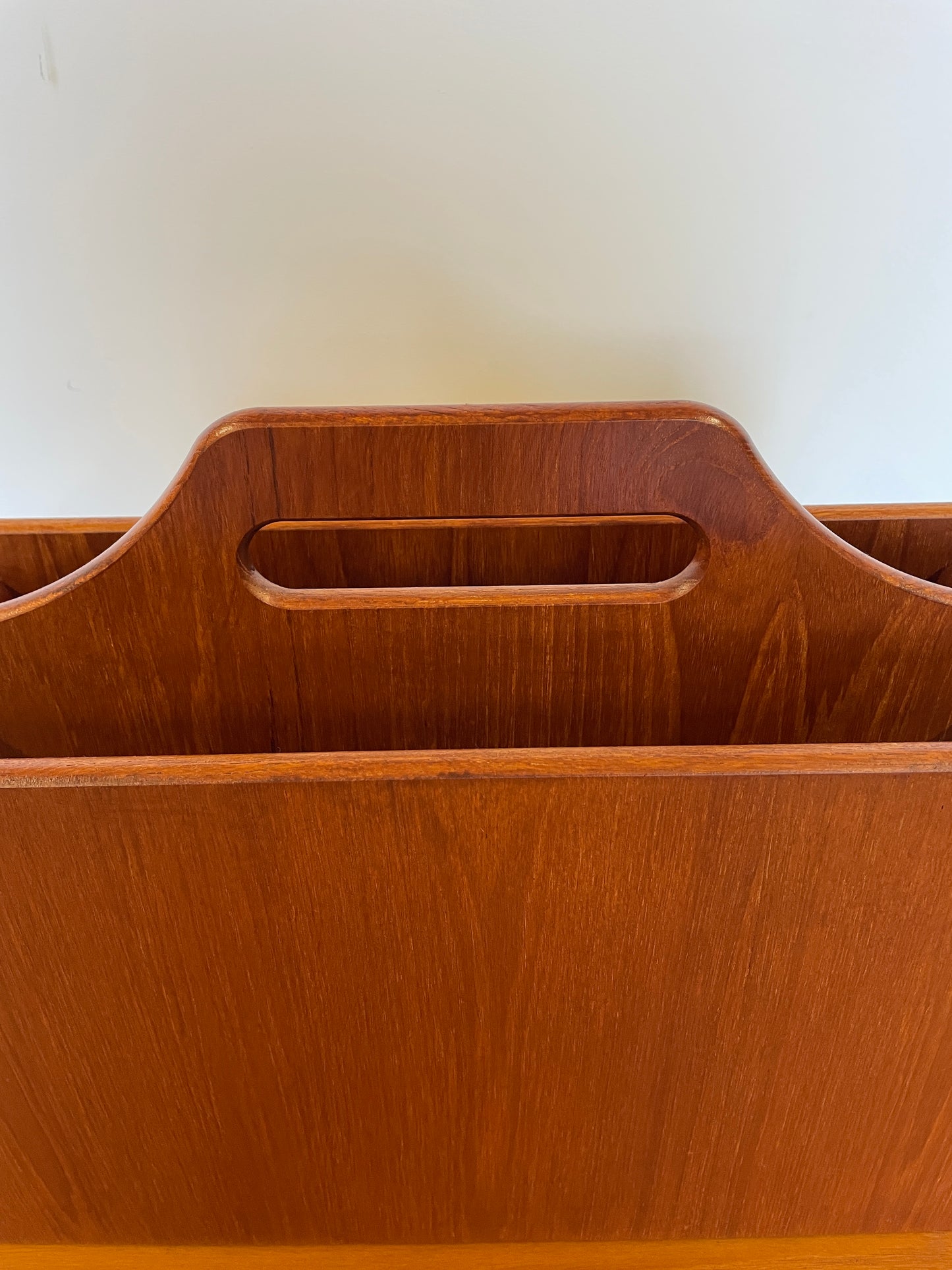 Danish Vintage Vinyl Record Holder / Magazine Rack - Teak