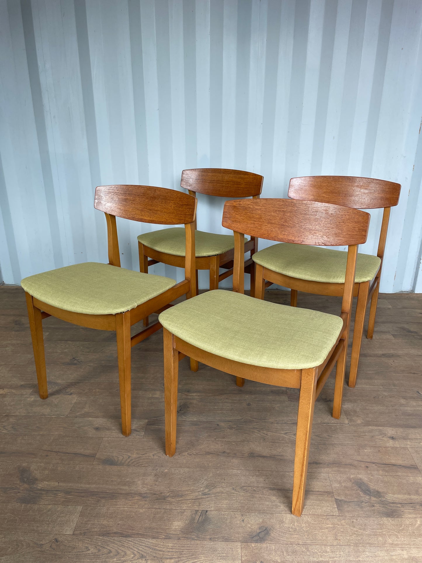 Dining Table & 4 Chairs by Beautility - Mid Century Teak Extendable Set Vintage UK Made