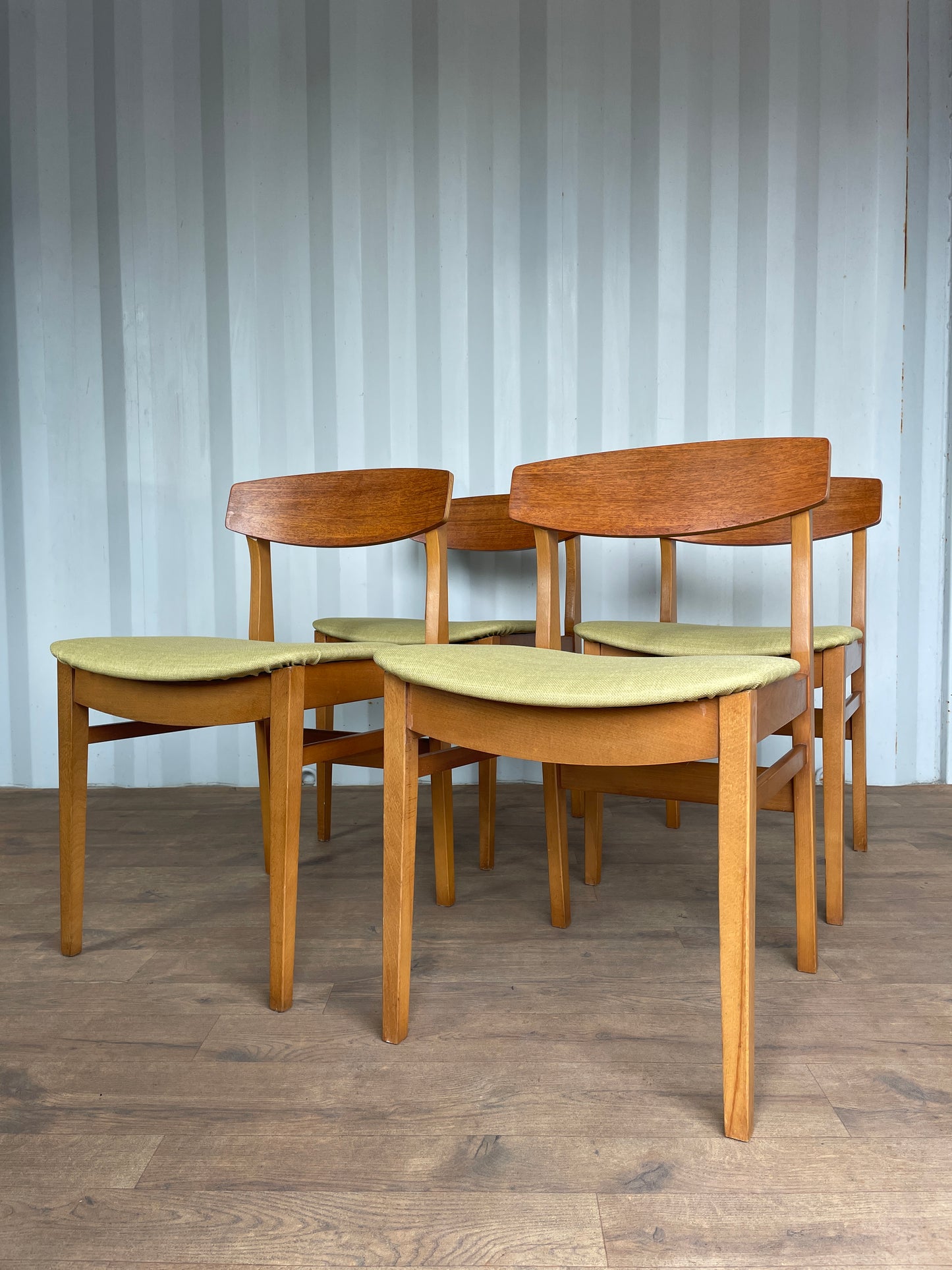 Dining Table & 4 Chairs by Beautility - Mid Century Teak Extendable Set Vintage UK Made