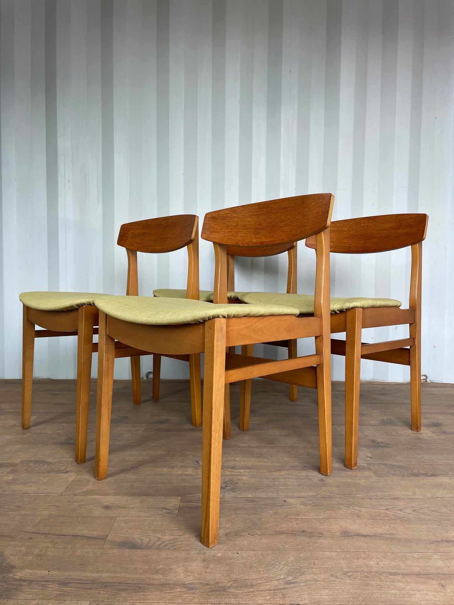 Dining Table & 4 Chairs by Beautility - Mid Century Teak Extendable Set Vintage UK Made