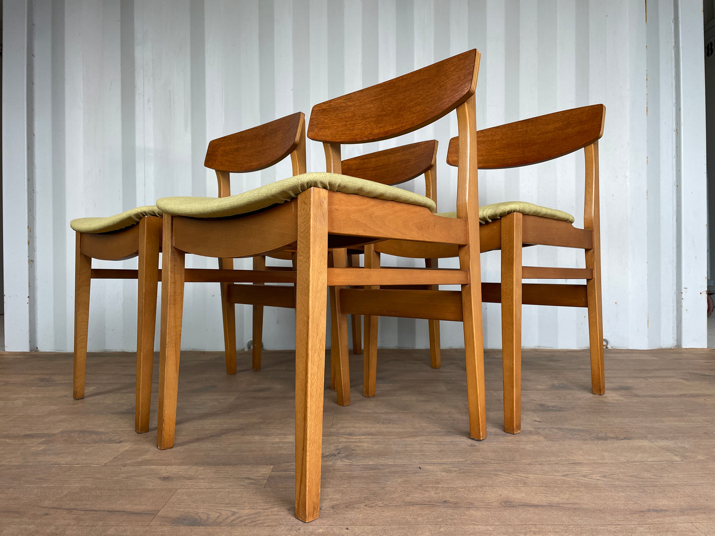 Dining Table & 4 Chairs by Beautility - Mid Century Teak Extendable Set Vintage UK Made
