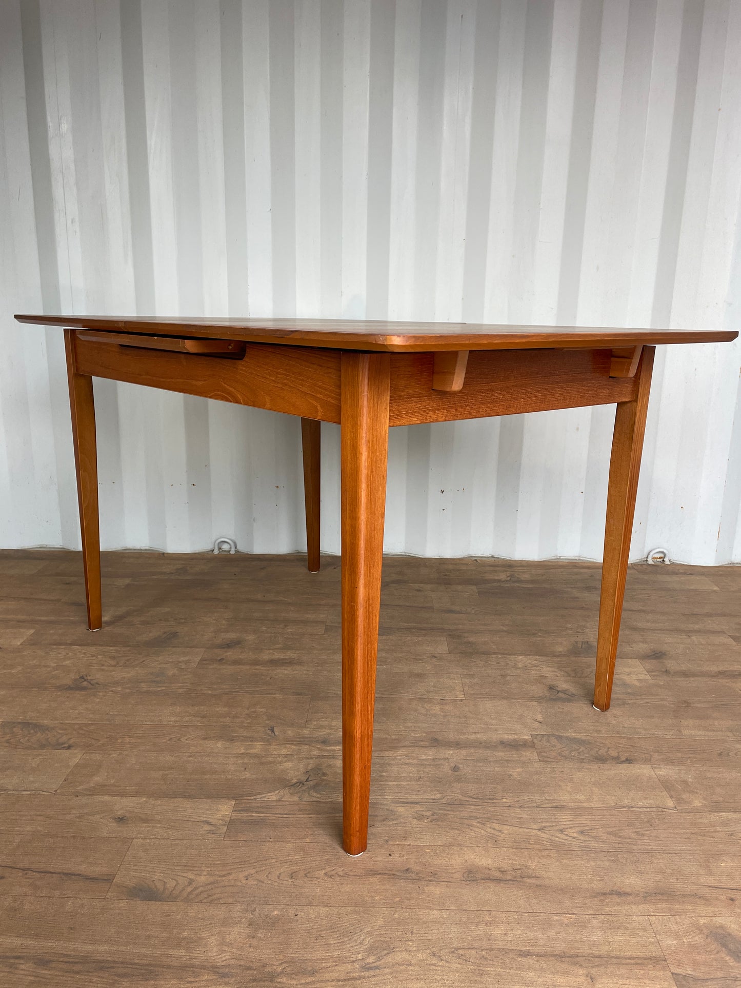 Dining Table & 4 Chairs by Beautility - Mid Century Teak Extendable Set Vintage UK Made