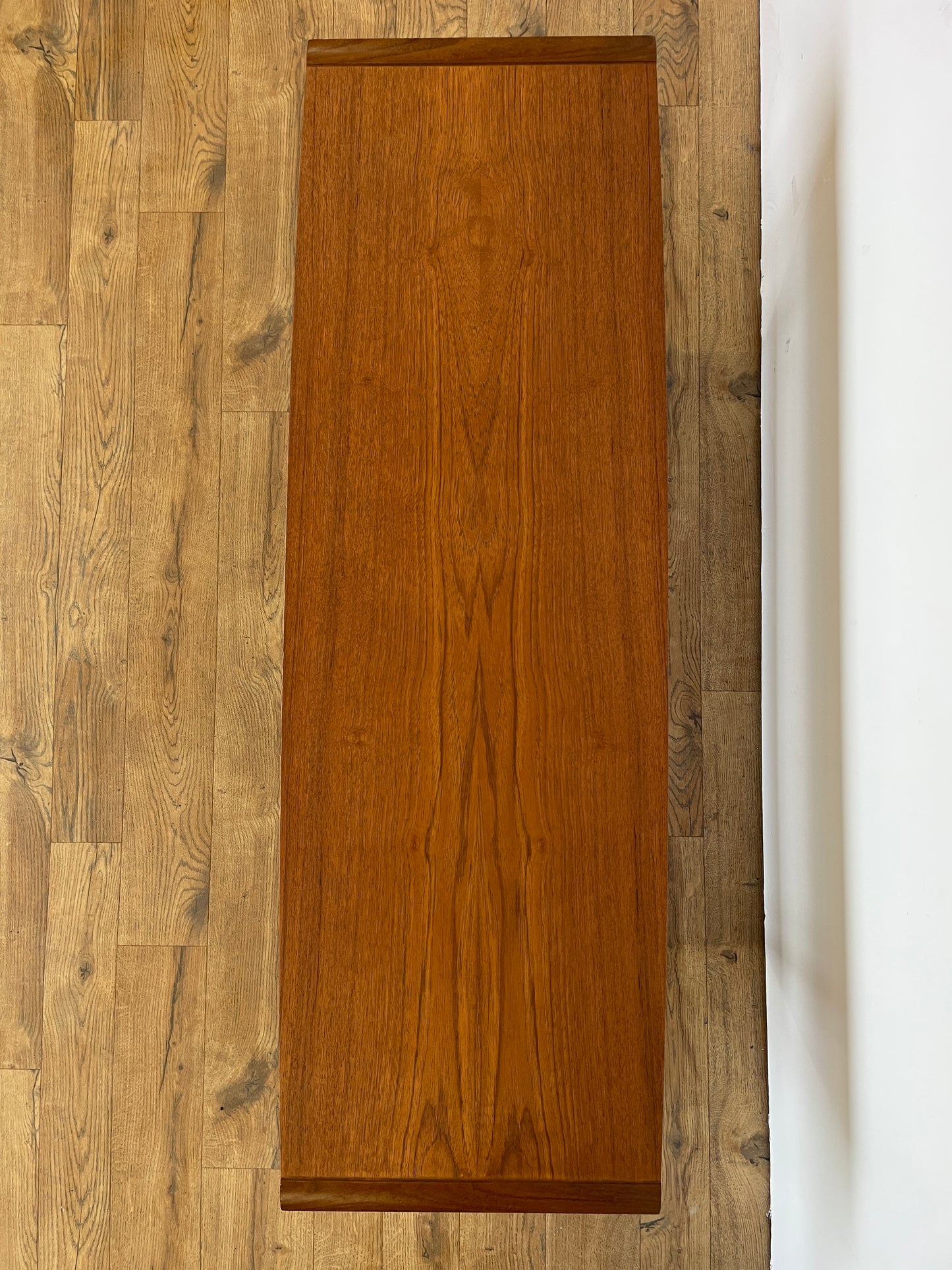 Low Mid-Century Teak Coffee Table w/ Shelf