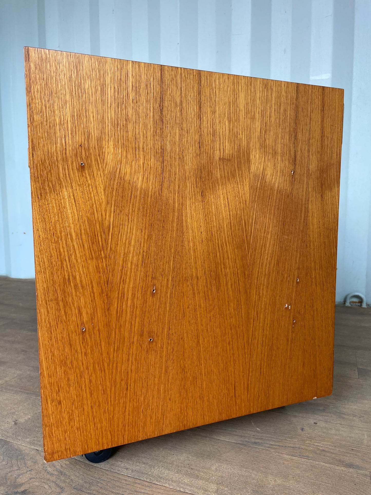 TV Cabinet / Media Unit Danish Style Vintage Teak Mid-Century on Castors – Shelving, Drawers & Pull Out Storage