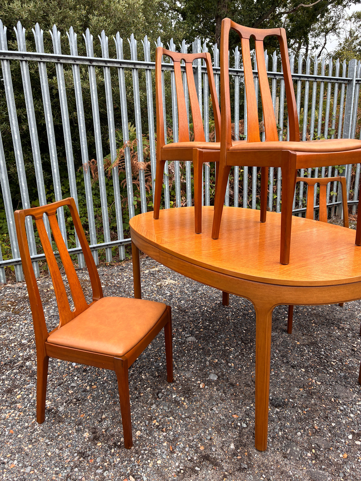 Vintage Teak Extending Dining Table & 4 Matching Chairs by Nathan Furniture - Mid-Century 1960s