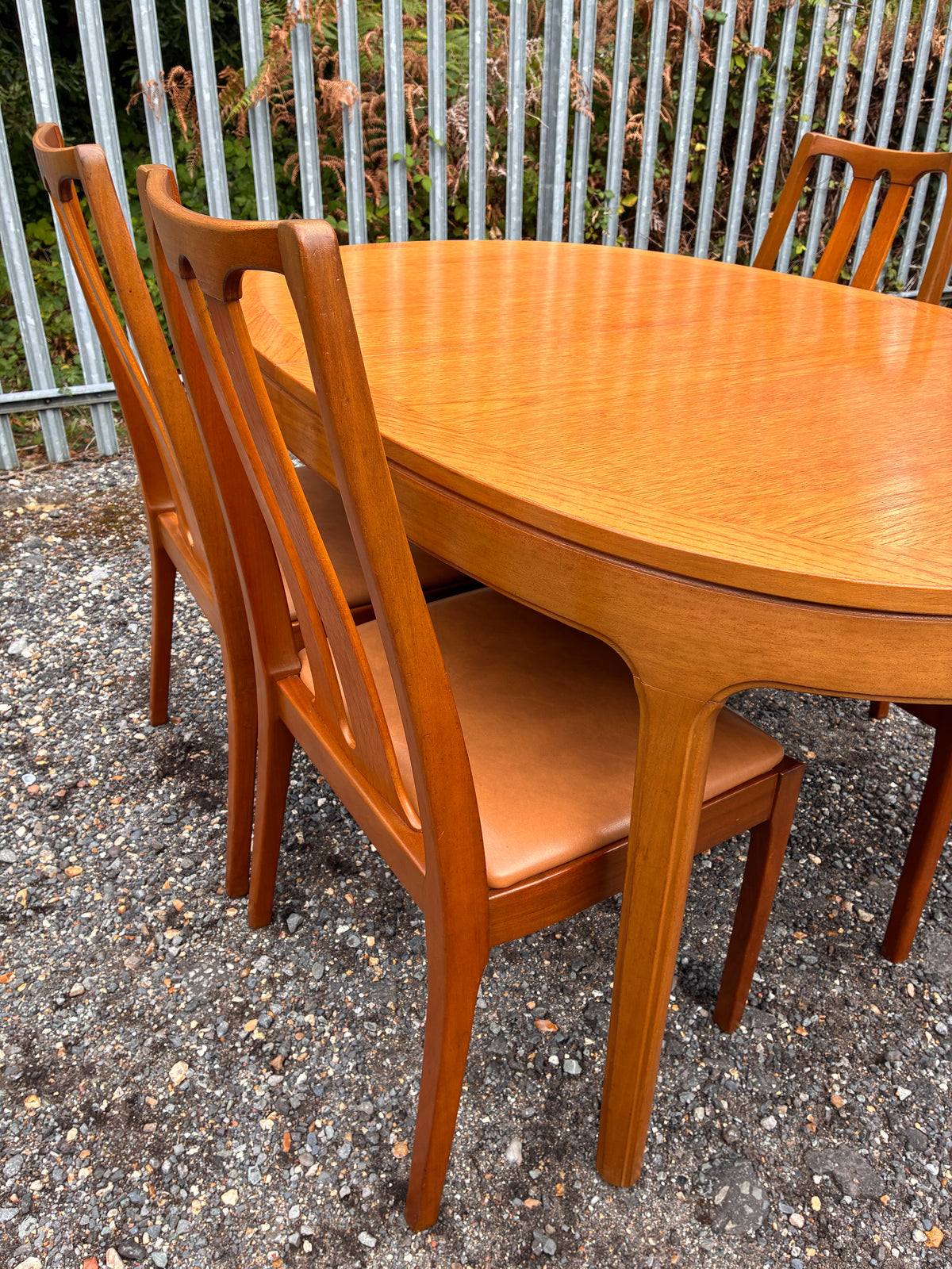 Vintage Teak Extending Dining Table & 4 Matching Chairs by Nathan Furniture - Mid-Century 1960s