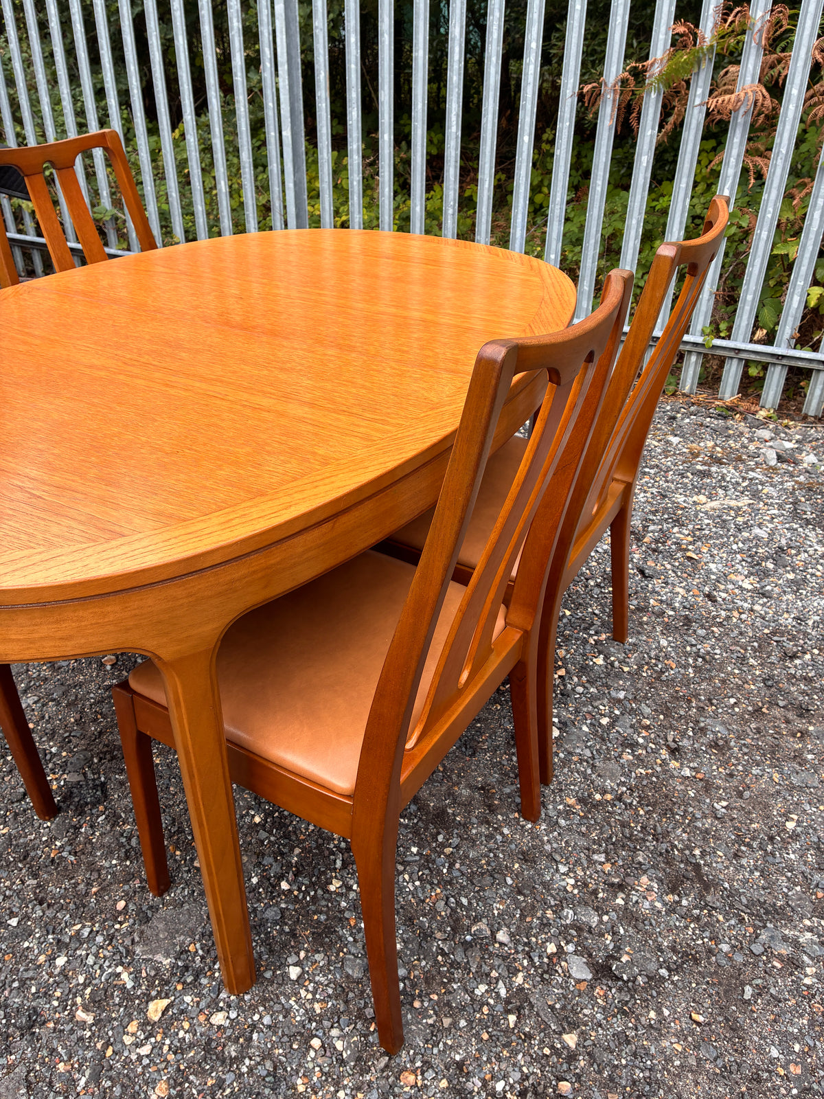 Vintage Teak Extending Dining Table & 4 Matching Chairs by Nathan Furniture - Mid-Century 1960s