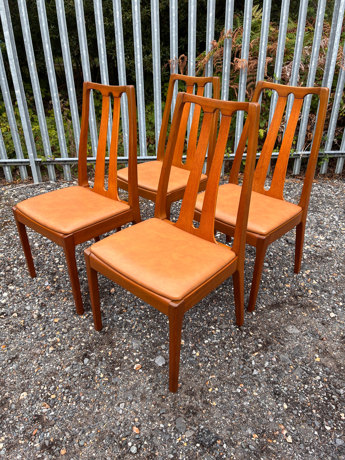 Vintage Teak Extending Dining Table & 4 Matching Chairs by Nathan Furniture - Mid-Century 1960s
