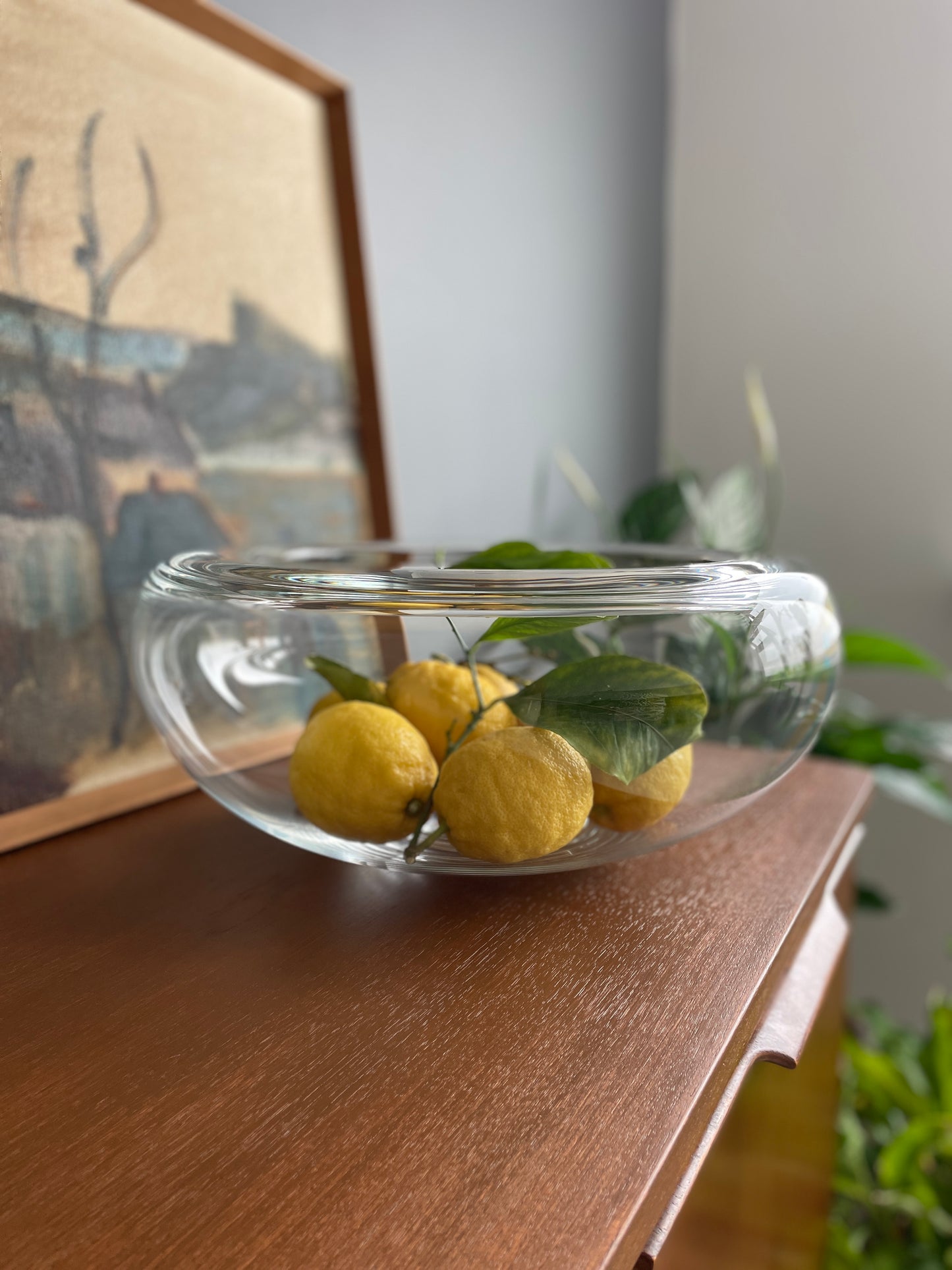 Mid-Century Clear Glass Bowl by Per Lütken for Holmegaard Provence, 1955
