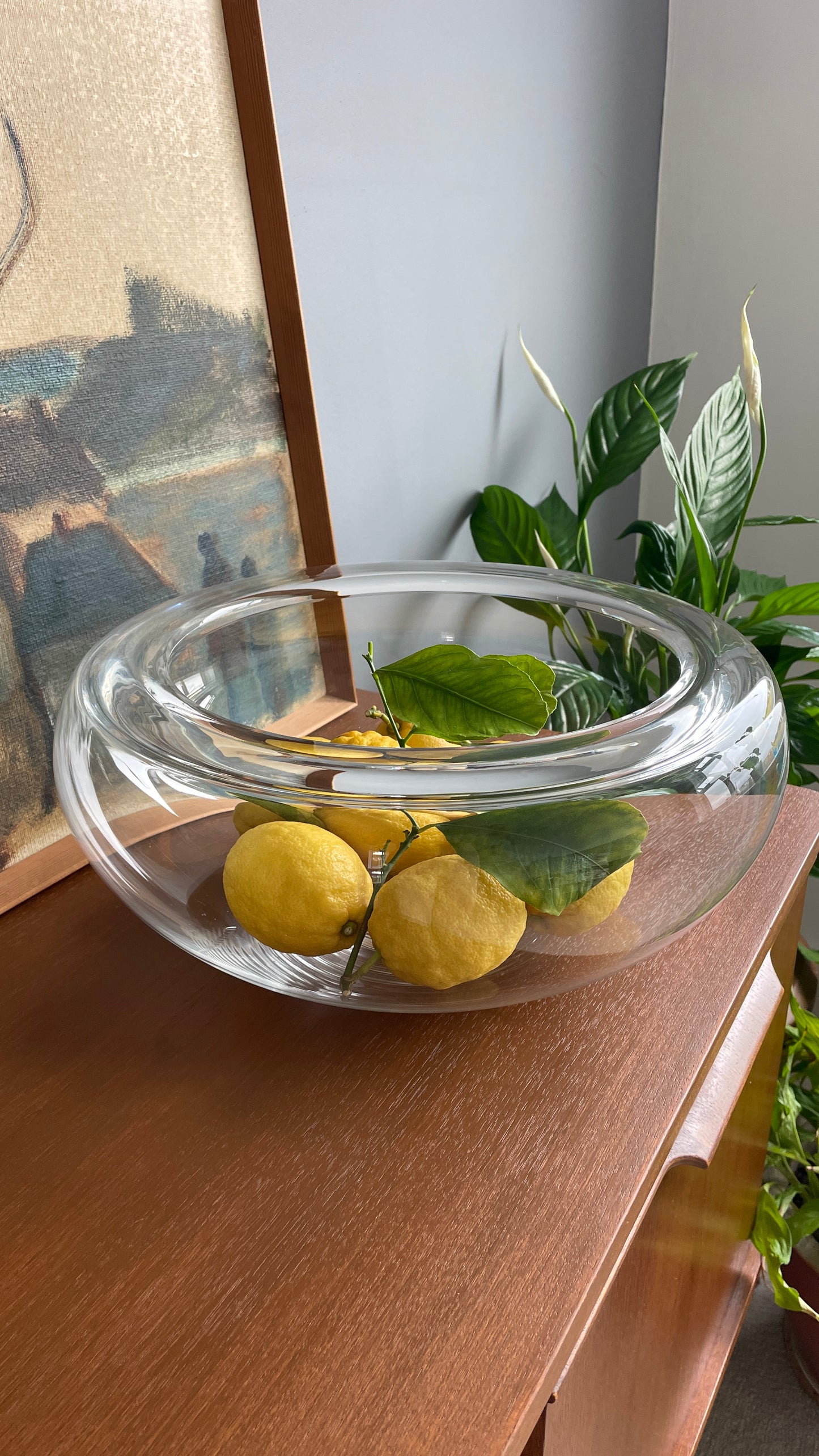 Mid-Century Clear Glass Bowl by Per Lütken for Holmegaard Provence, 1955