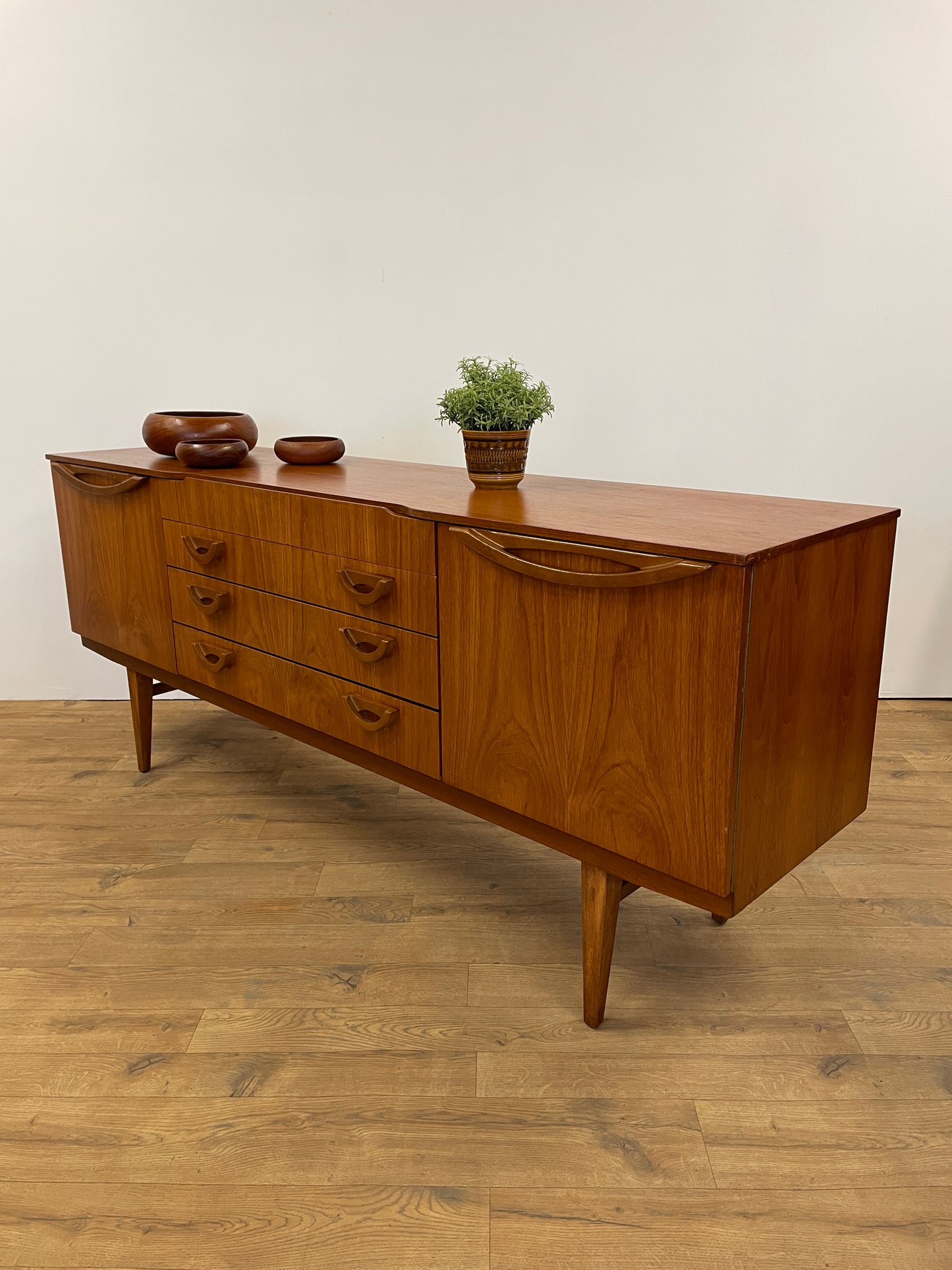 Beautility Mid-Century Teak Sideboard / TV Stand / Storage / Cabinet
