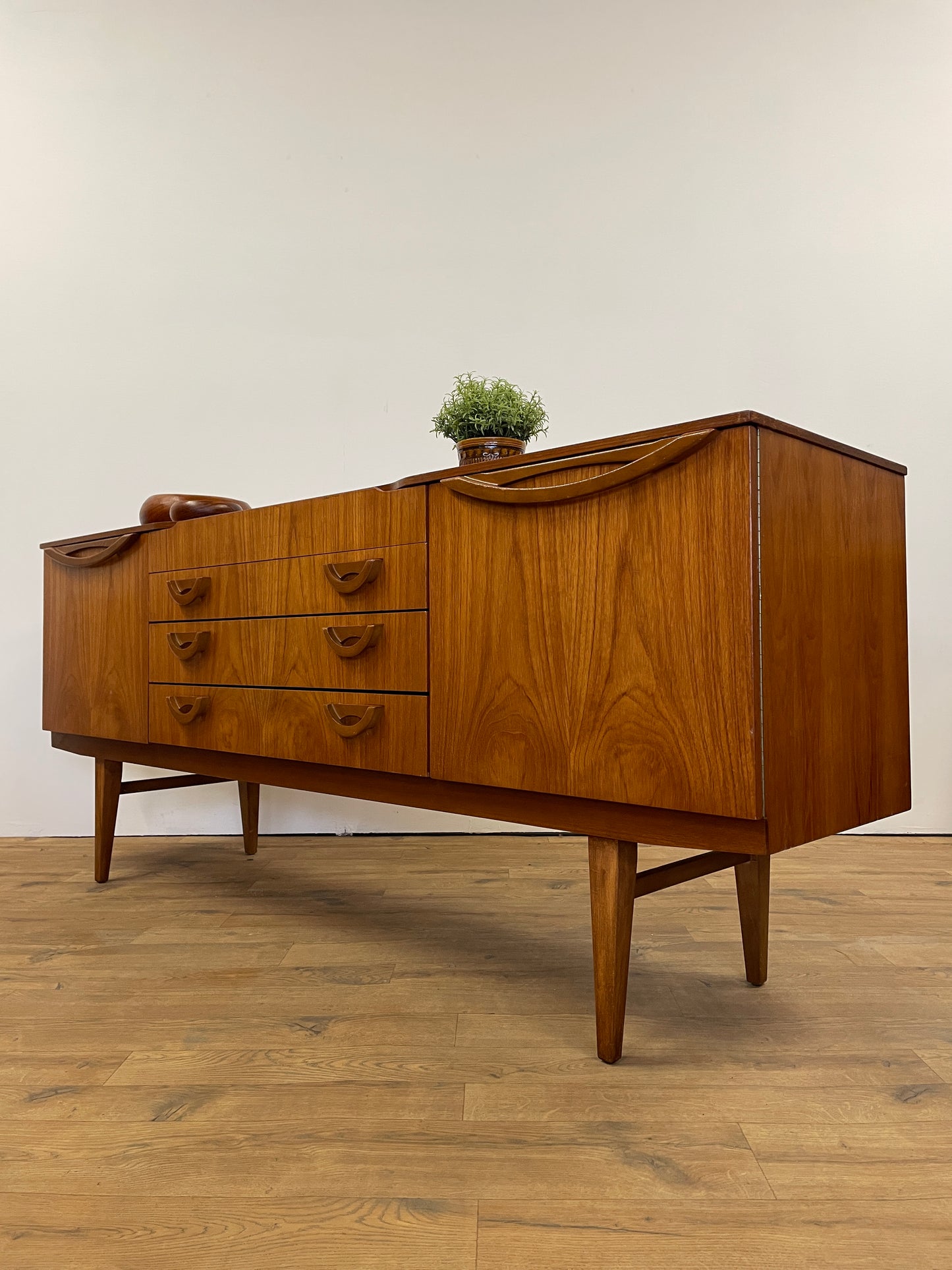 Beautility Mid-Century Teak Sideboard / TV Stand / Storage / Cabinet