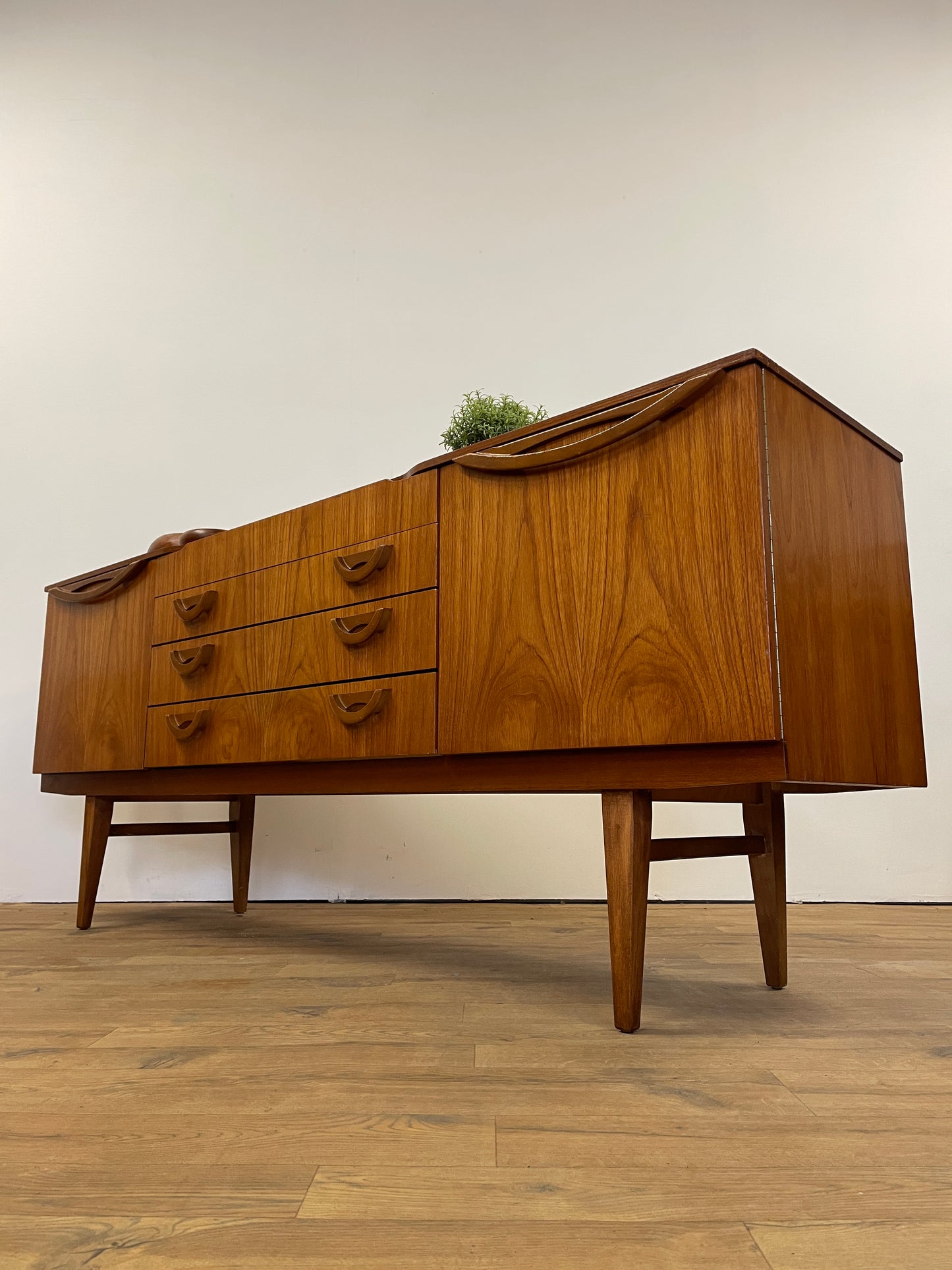Beautility Mid-Century Teak Sideboard / TV Stand / Storage / Cabinet