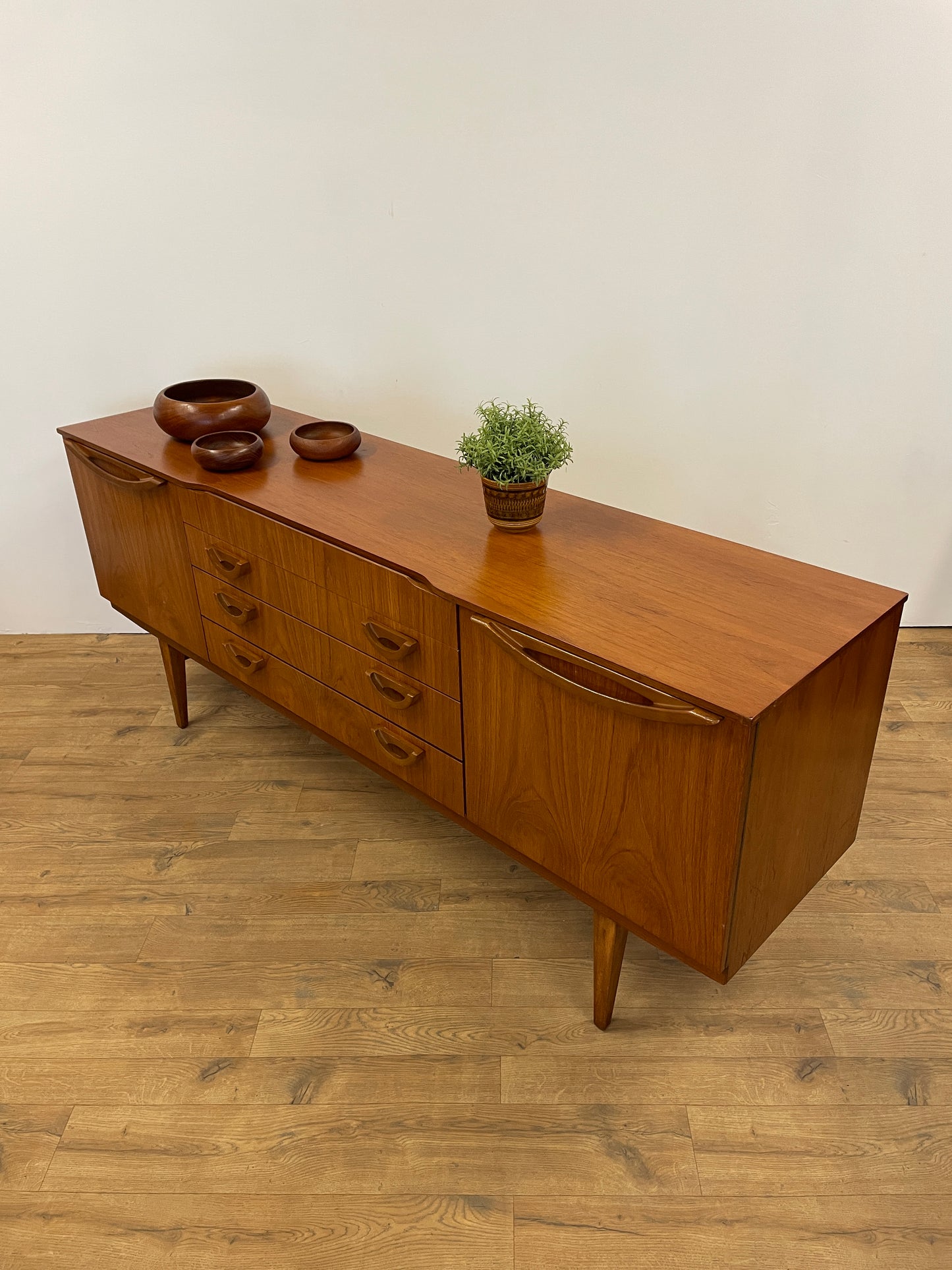 Beautility Mid-Century Teak Sideboard / TV Stand / Storage / Cabinet