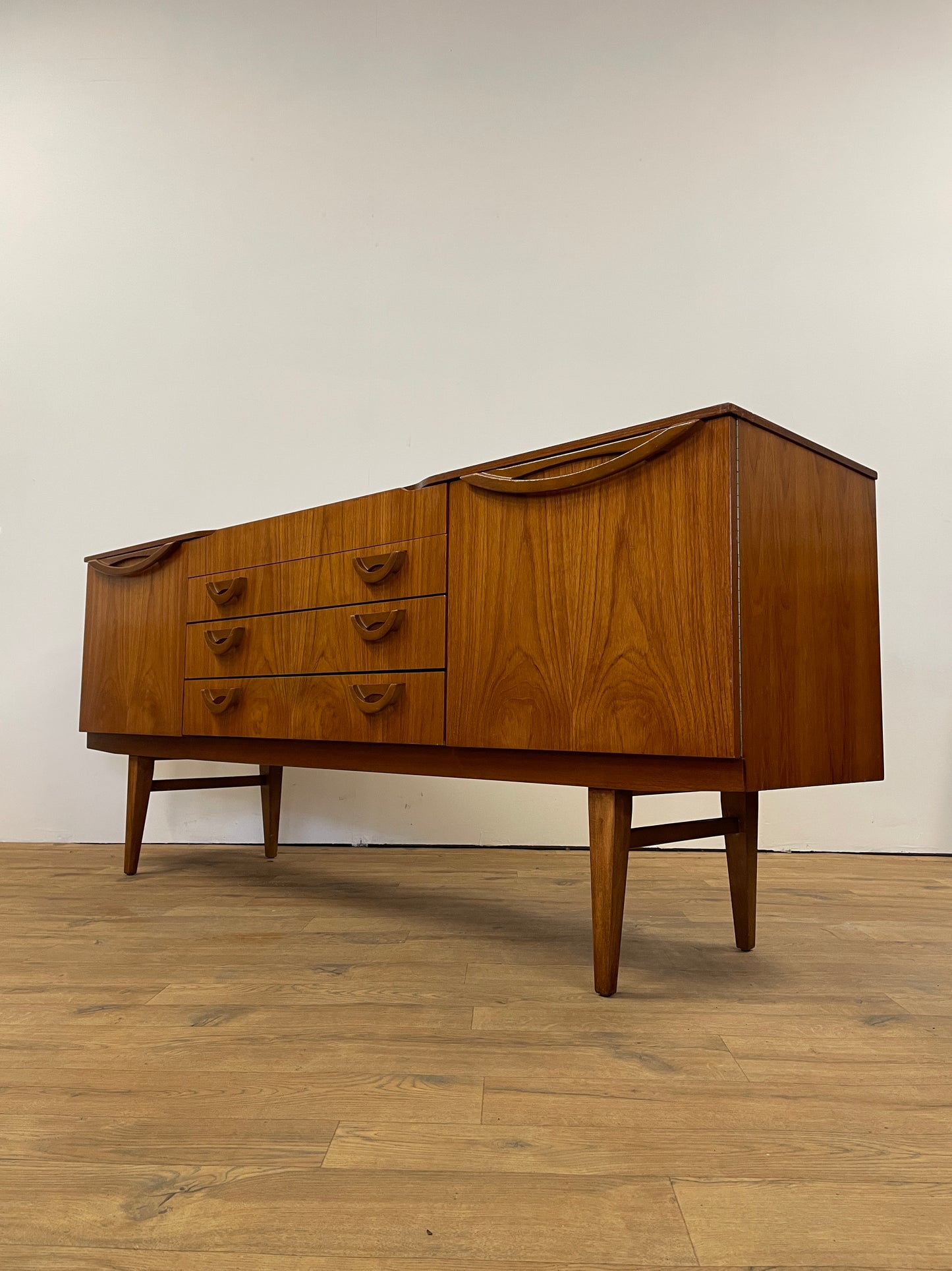 Beautility Mid-Century Teak Sideboard / TV Stand / Storage / Cabinet