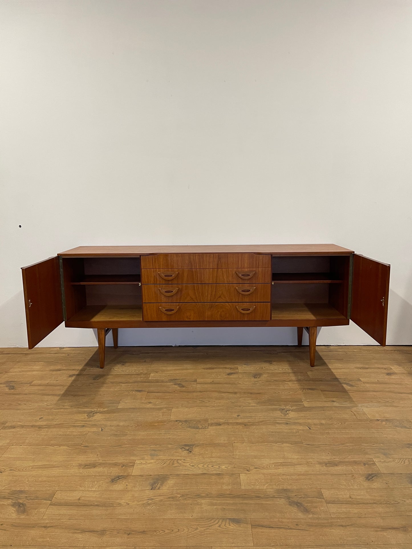 Beautility Mid-Century Teak Sideboard / TV Stand / Storage / Cabinet