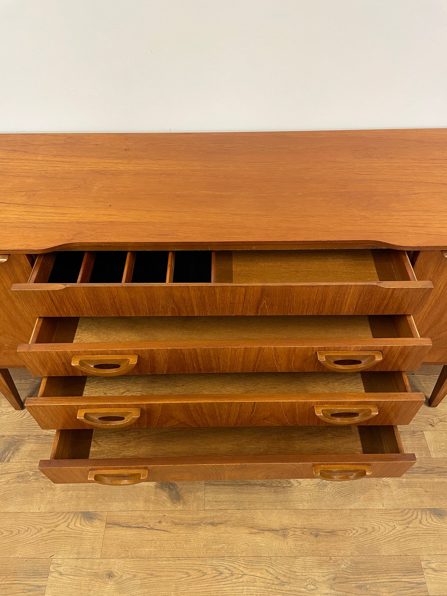 Beautility Mid-Century Teak Sideboard / TV Stand / Storage / Cabinet