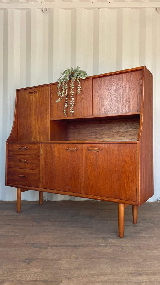 Mid Century Highboard Vintage Jentique Teak Sideboard Cabinet Storage