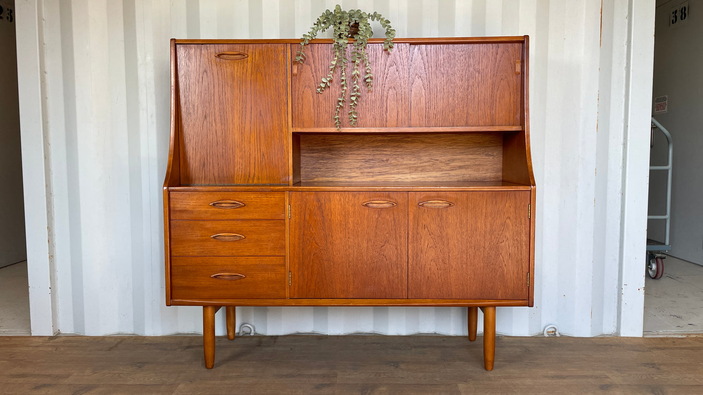 Mid Century Highboard Vintage Jentique Teak Sideboard Cabinet Storage