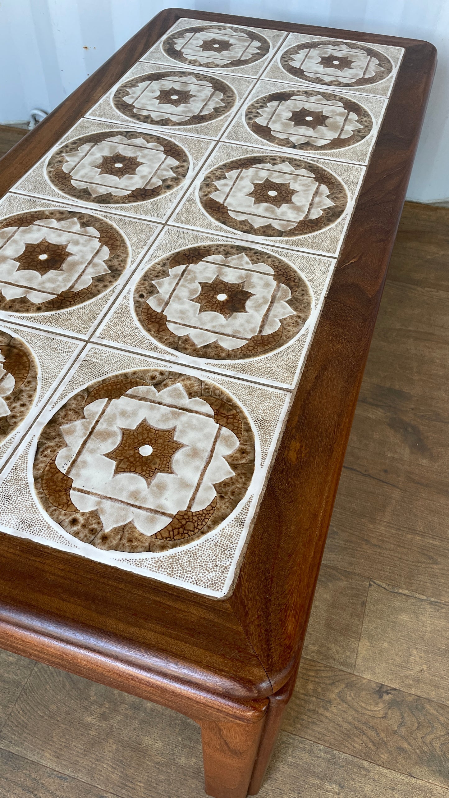 G Plan Coffee Table with Tiled Top Teak Mid-Century – Vintage Retro Tile Inlay Table – 111cm
