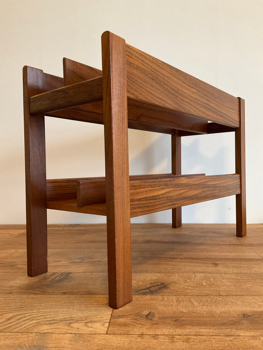 Vintage Guy Rogers Teak Magazine Rack Mid Century Record Holder 51cm