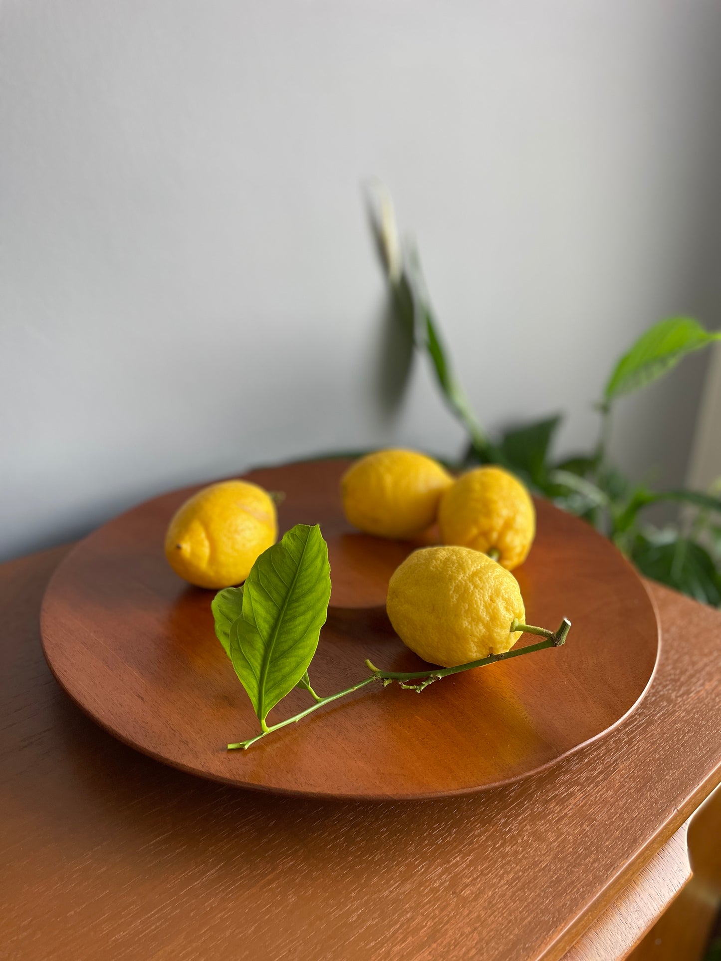Vintage Teak Fruit Bowl – Handmade Mid-Century Modern Wooden Serving Dish 38cm