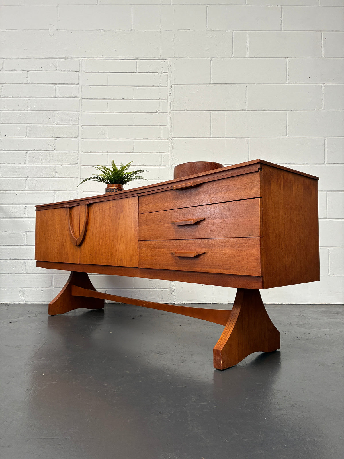 Vintage Mid-Century Teak Sideboard by Beautility – British Modernist Storage