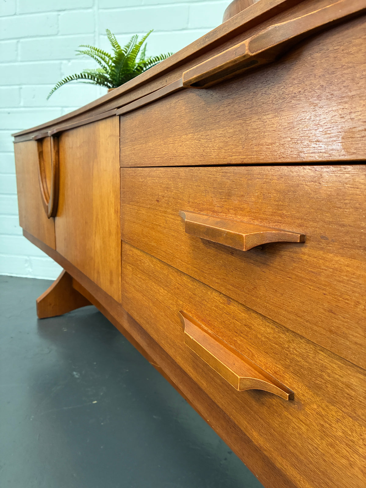 Vintage Mid-Century Teak Sideboard by Beautility – British Modernist Storage