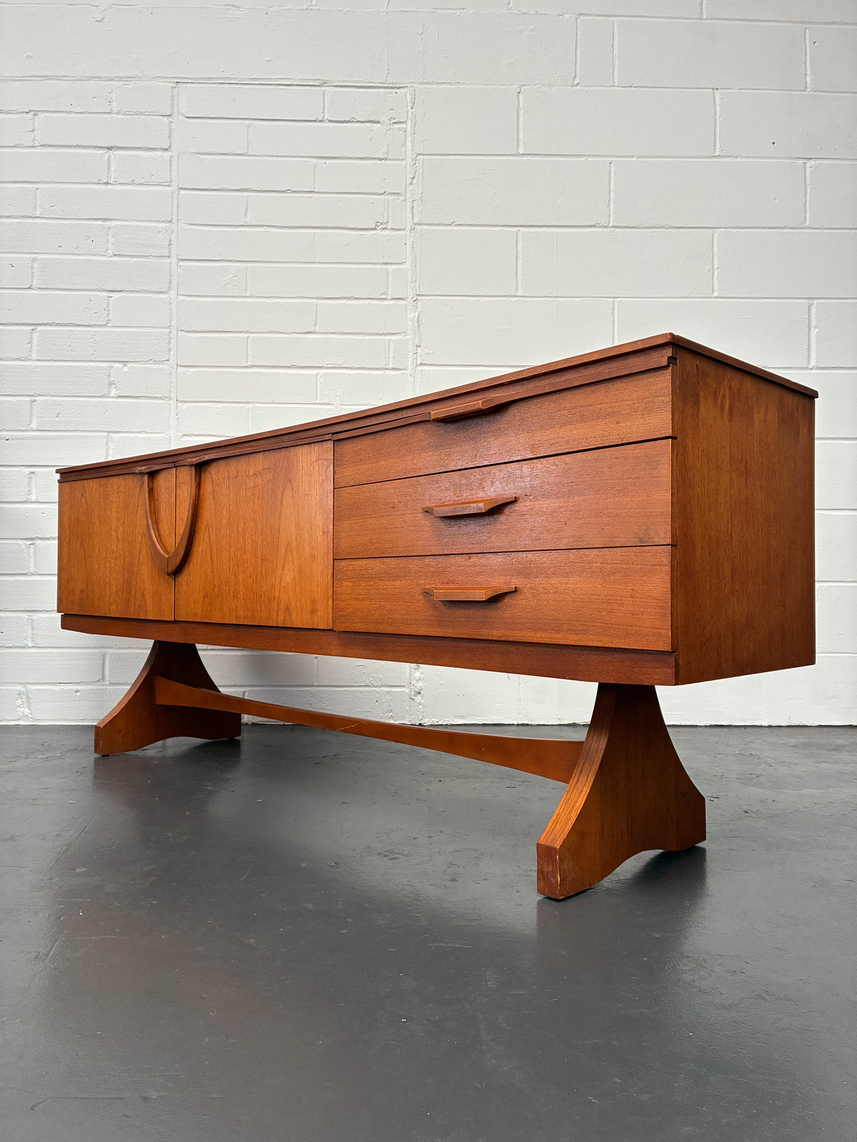 Vintage Mid-Century Teak Sideboard by Beautility – British Modernist Storage