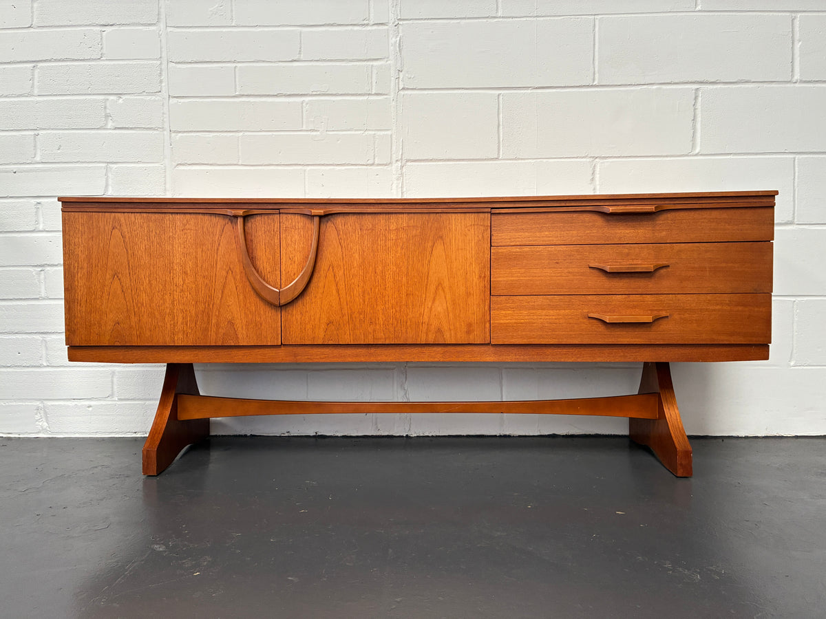 Vintage Mid-Century Teak Sideboard by Beautility – British Modernist Storage