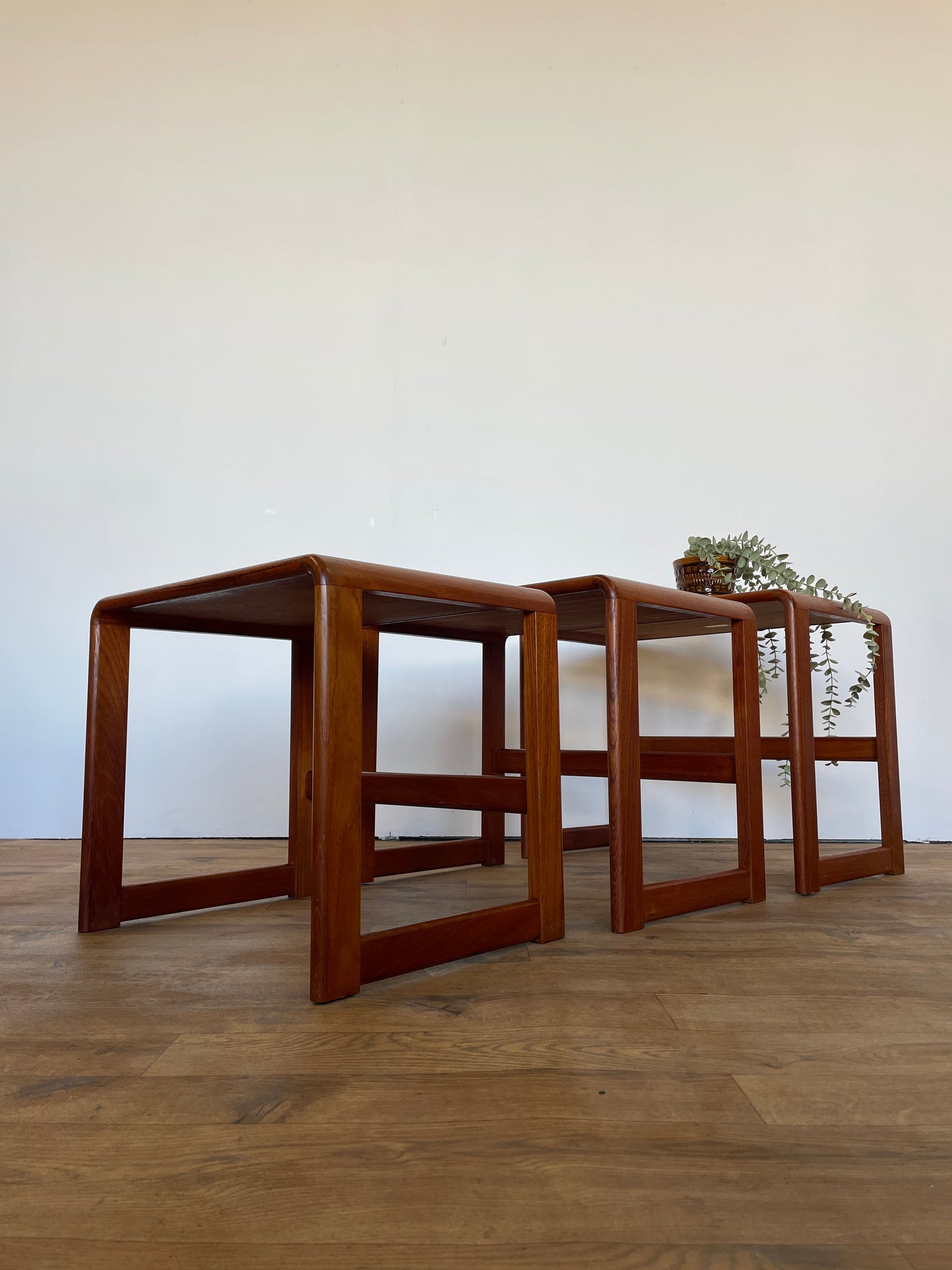 Nest of 3 Tables O'Donnell Design Mid-Century Teak Vintage Danish