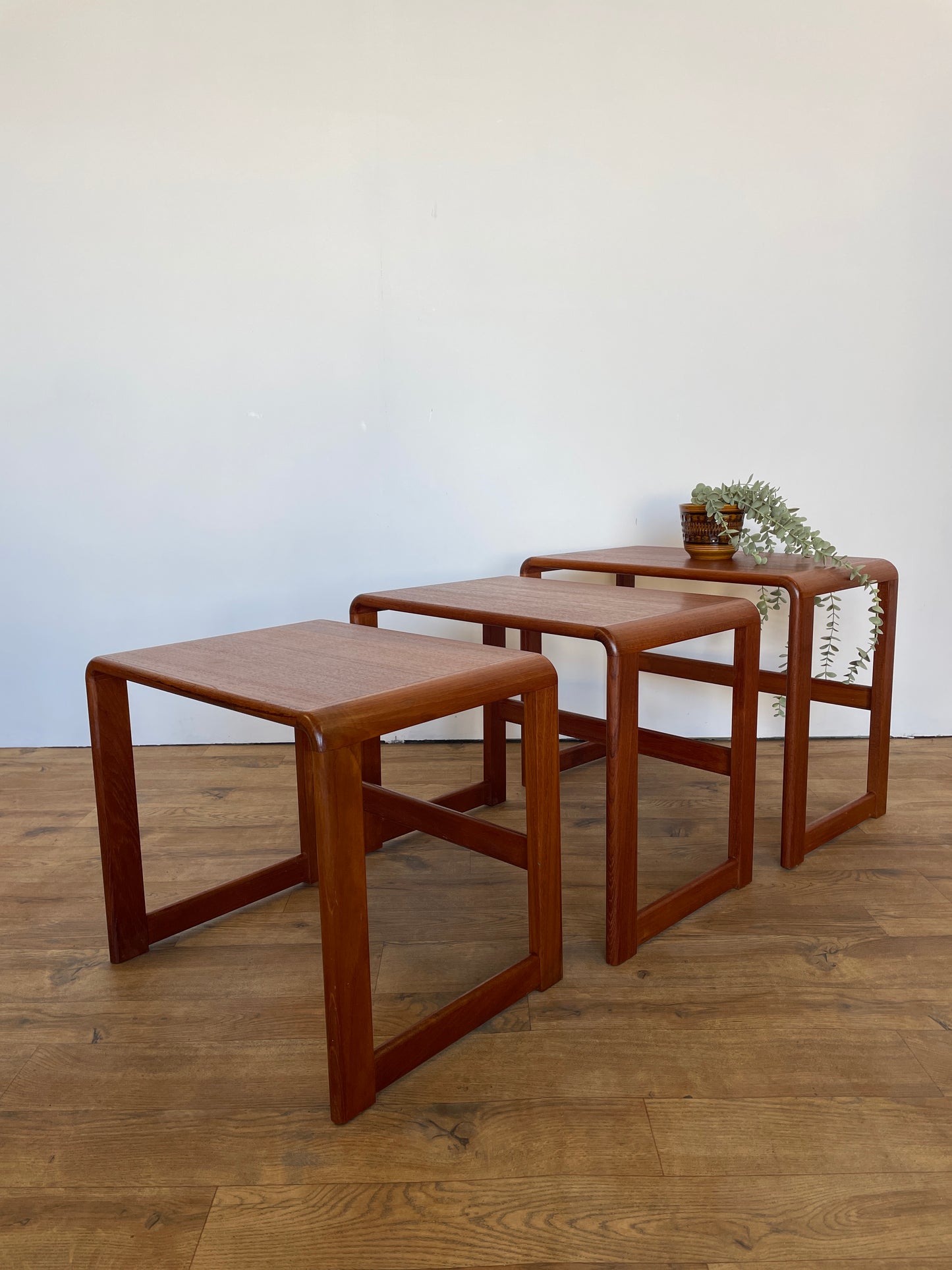 Nest of 3 Tables O'Donnell Design Mid-Century Teak Vintage Danish