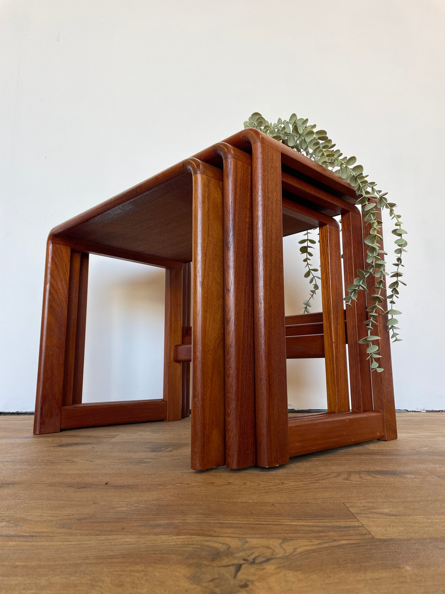 Nest of 3 Tables O'Donnell Design Mid-Century Teak Vintage Danish