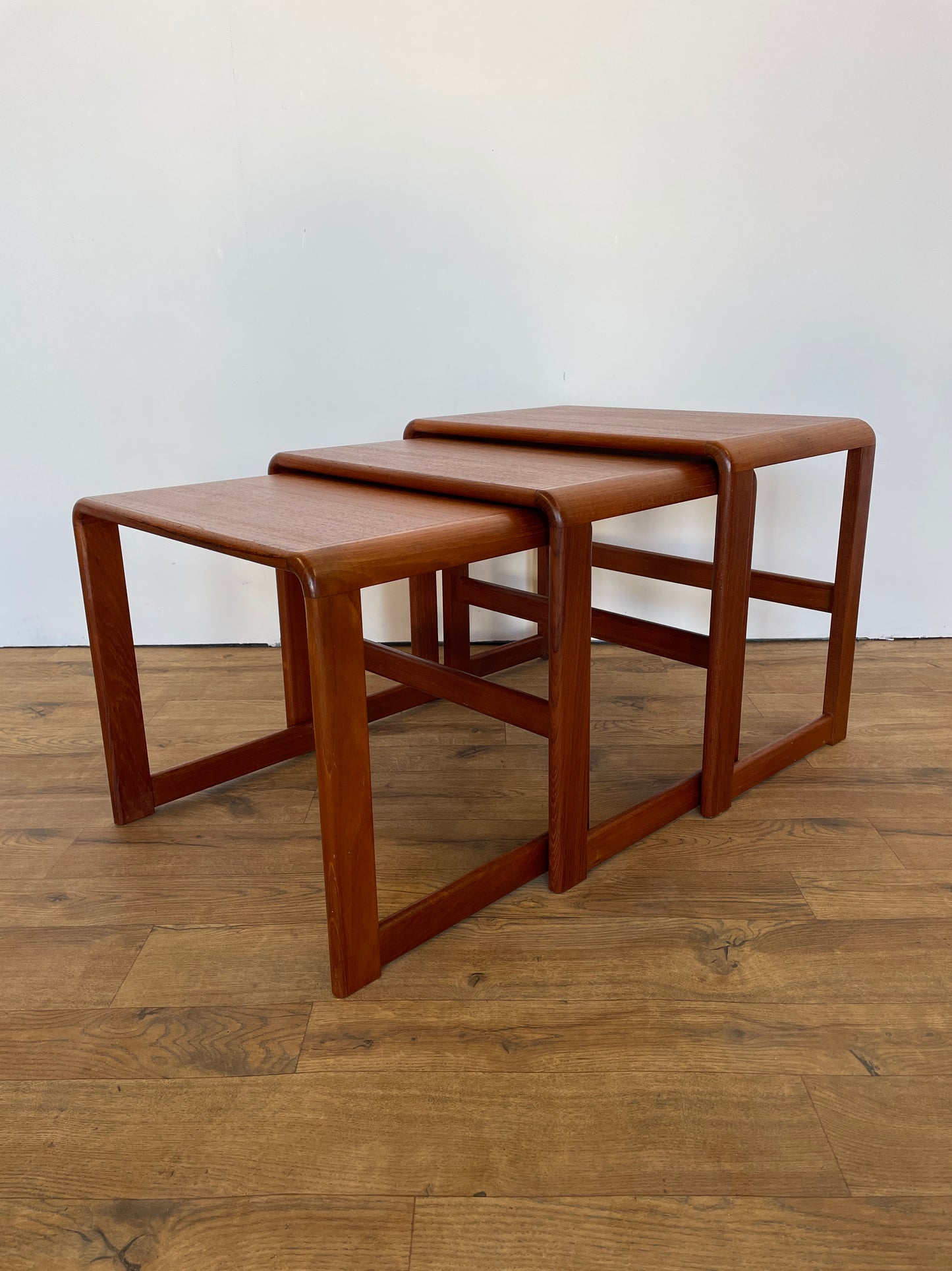 Nest of 3 Tables O'Donnell Design Mid-Century Teak Vintage Danish