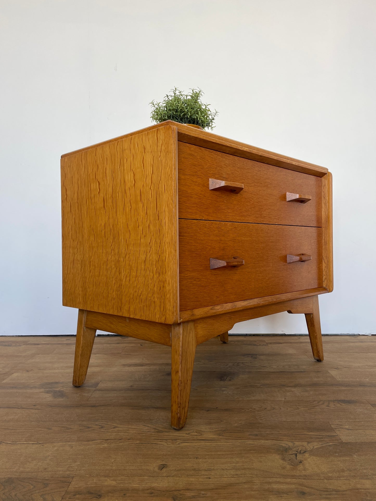 G Plan Chest of Drawers Brandon Range - Mid-Century  Oak 2 Drawer
