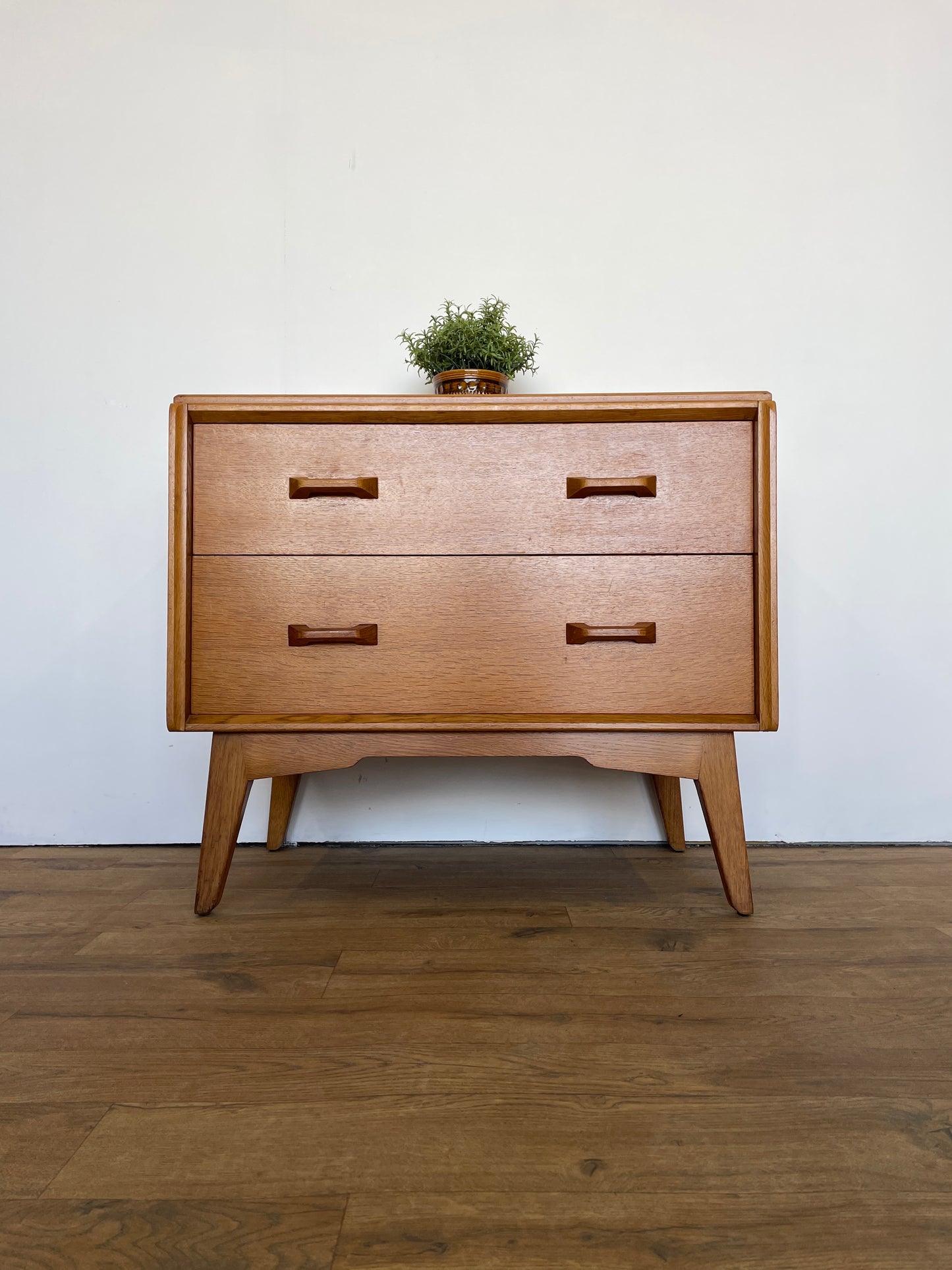 G Plan Chest of Drawers Brandon Range - Mid-Century  Oak 2 Drawer