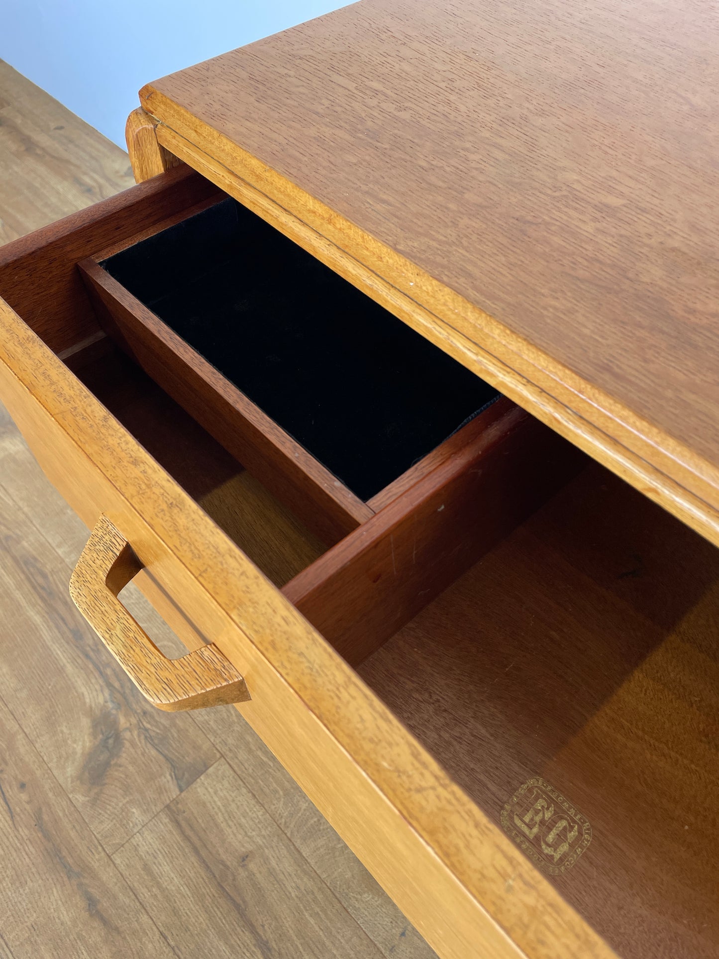 G Plan Chest of Drawers Brandon Range - Mid-Century  Oak 2 Drawer