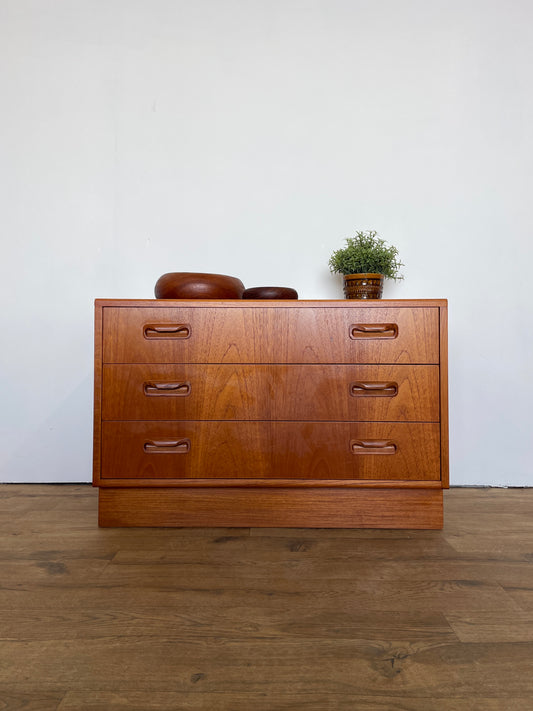 G Plan Chest of Drawers Fresco Mid-Century Teak 3 Drawer