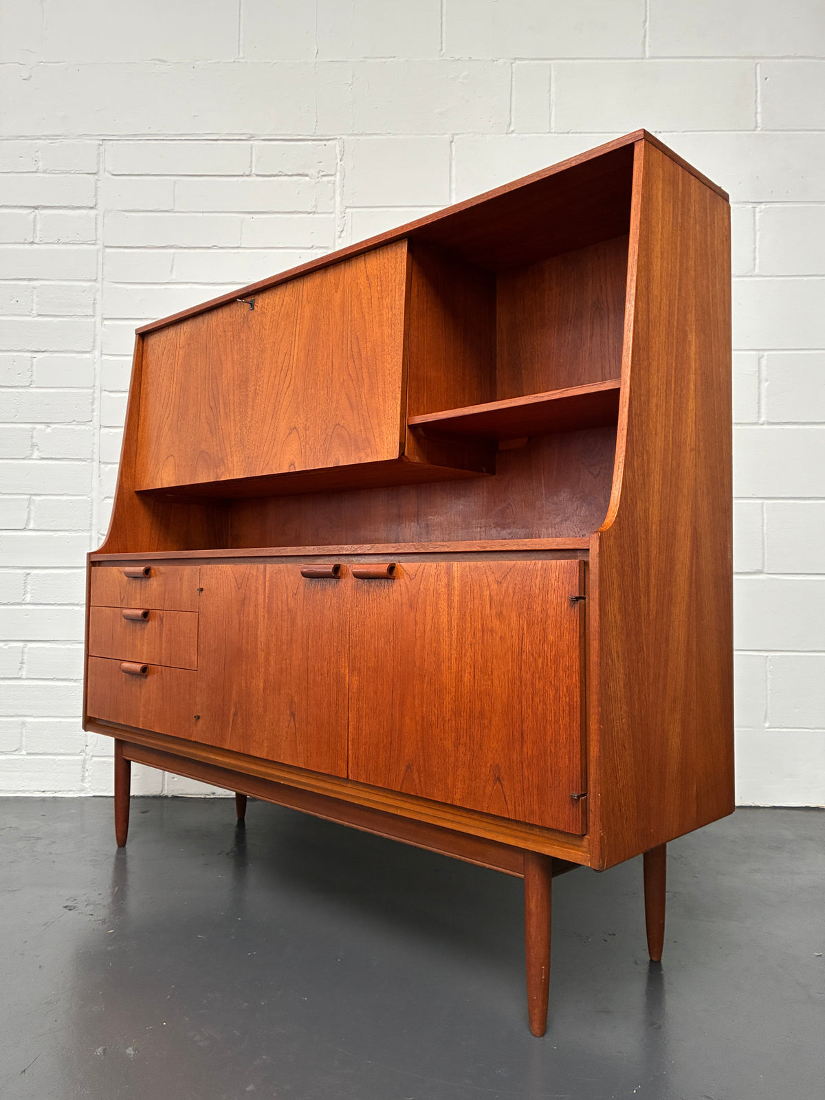 Vintage Mid-Century Teak Highboard by Frank Guille for Austinsuite