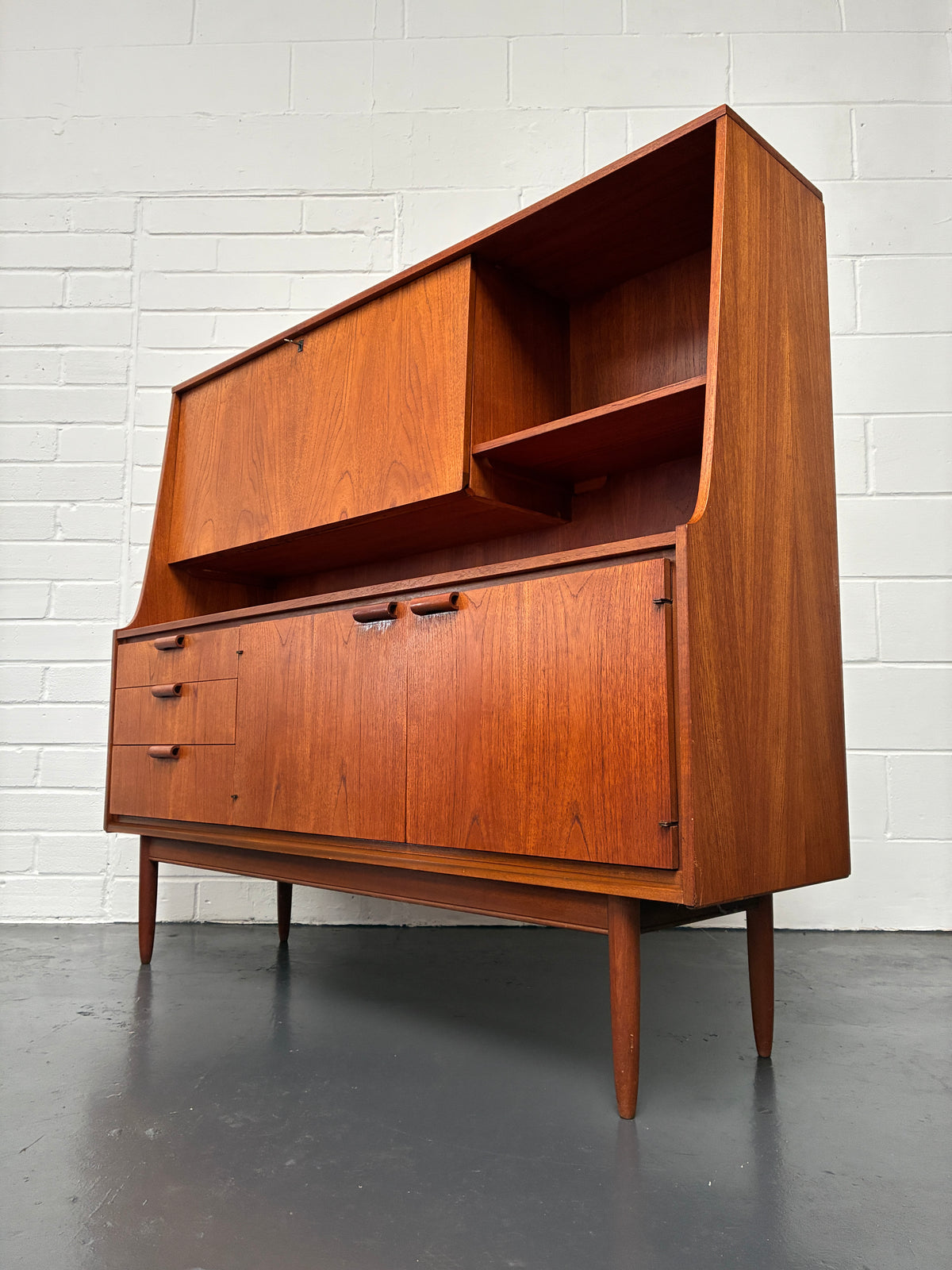 Vintage Mid-Century Teak Highboard by Frank Guille for Austinsuite